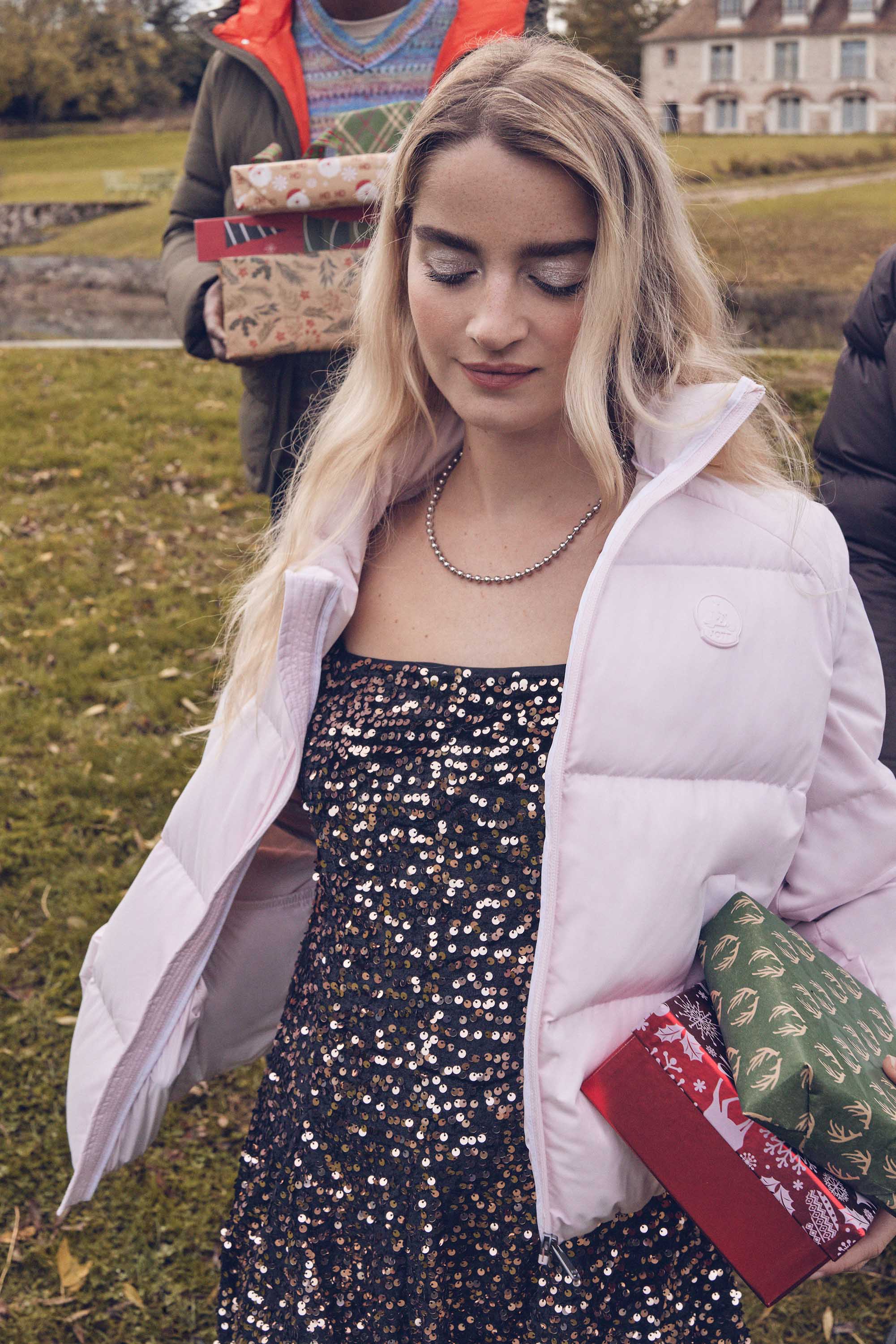 Doudoune Grand Froid esprit puffer Rose pétale Paule