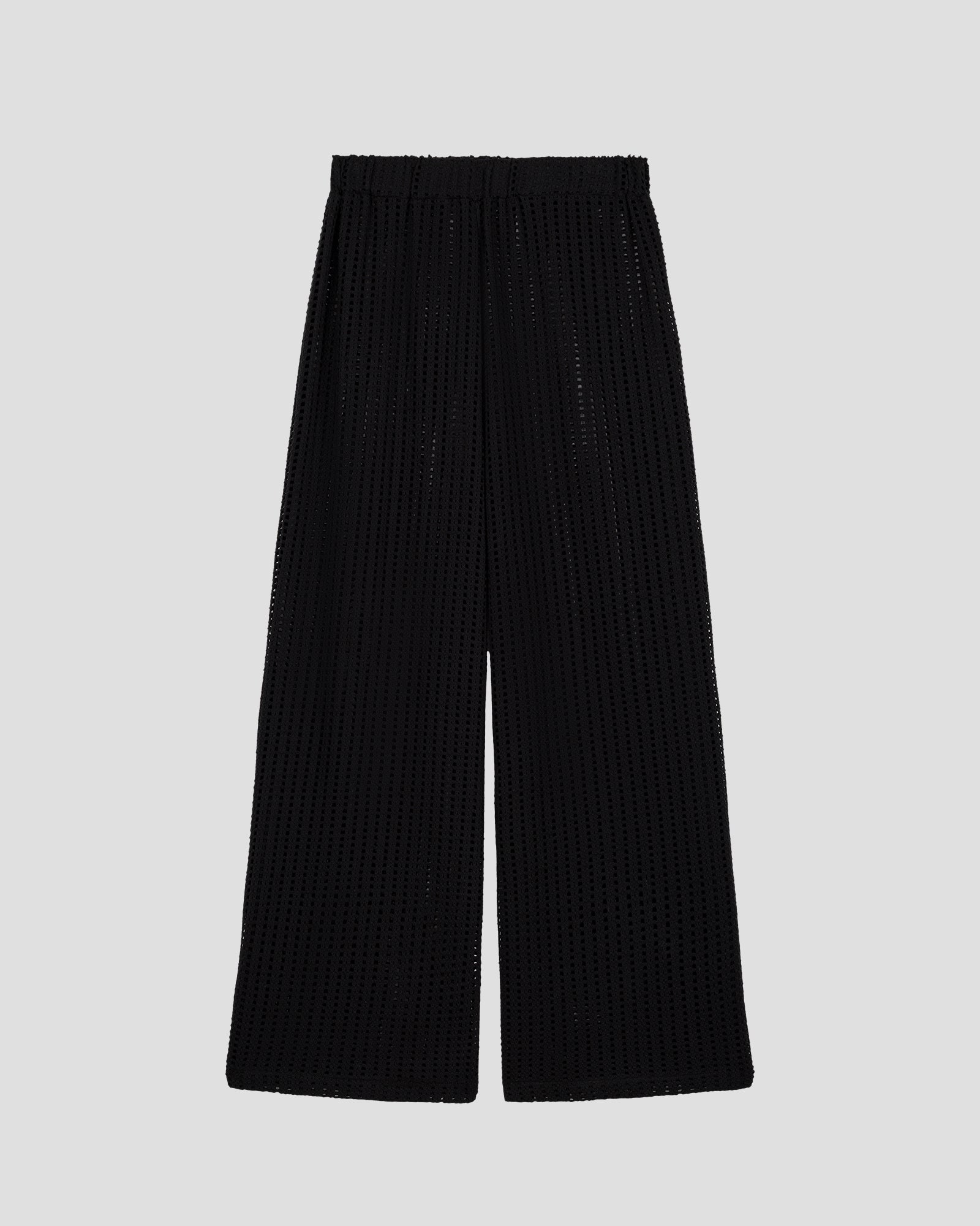 Pantalon en maille de coton Noir Virginia