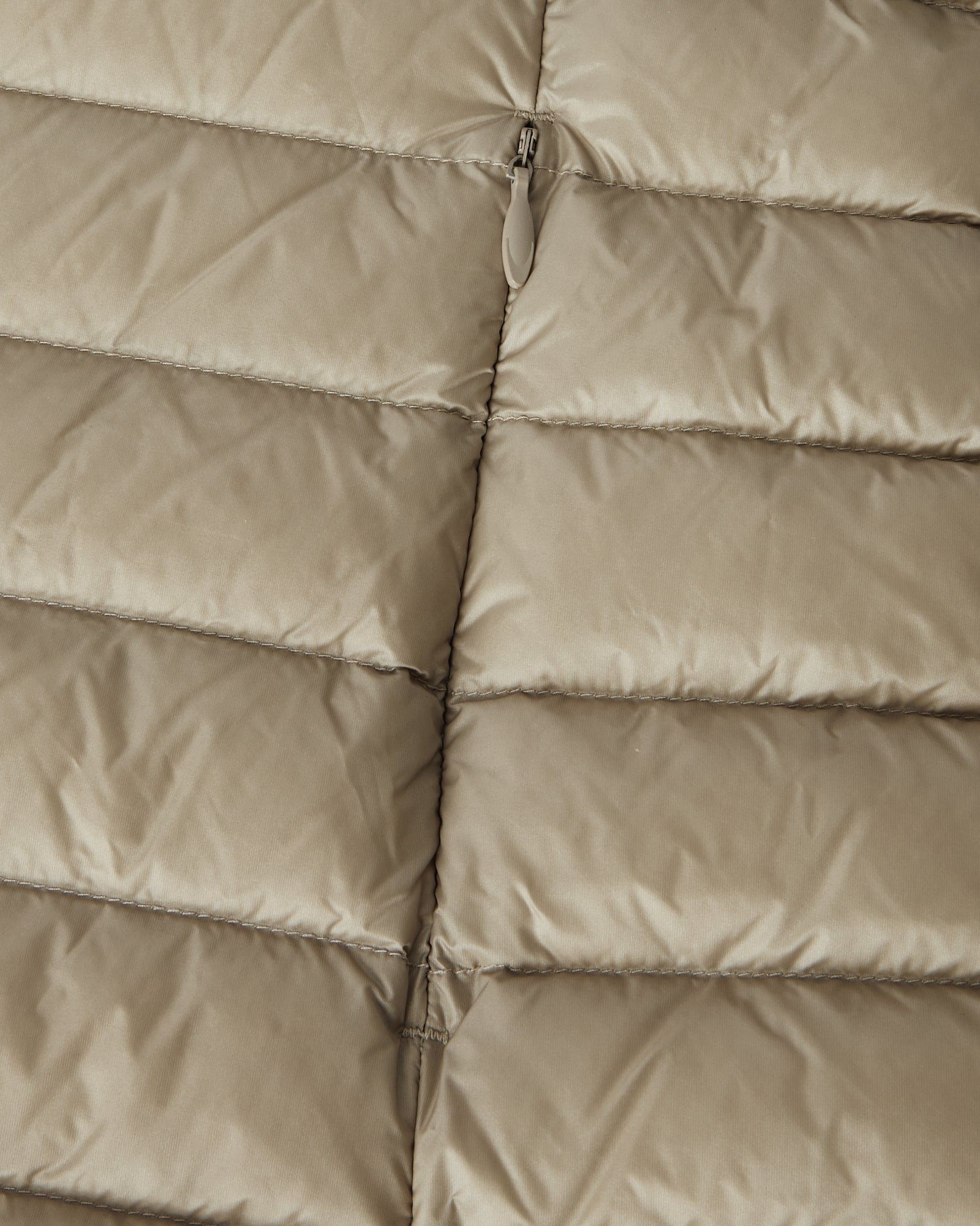 Doudoune sans manches à capuche Beige Pat