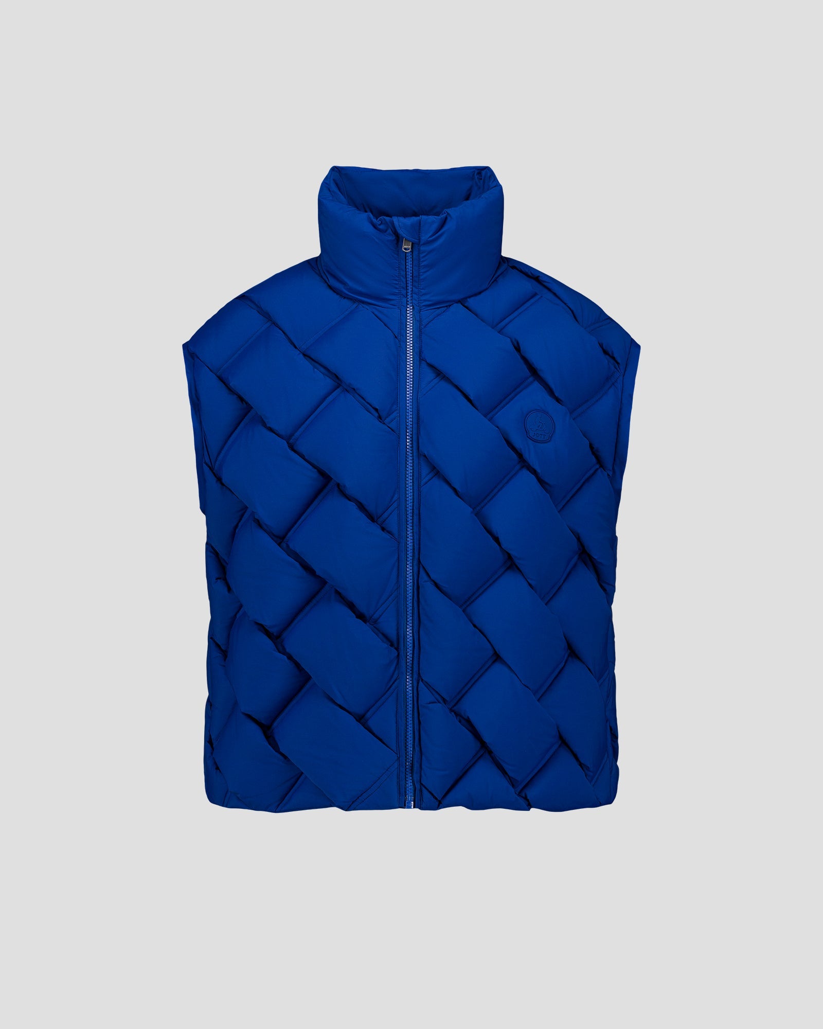 Veste Grand Froid puffer tressée Bleu cobalt Alya