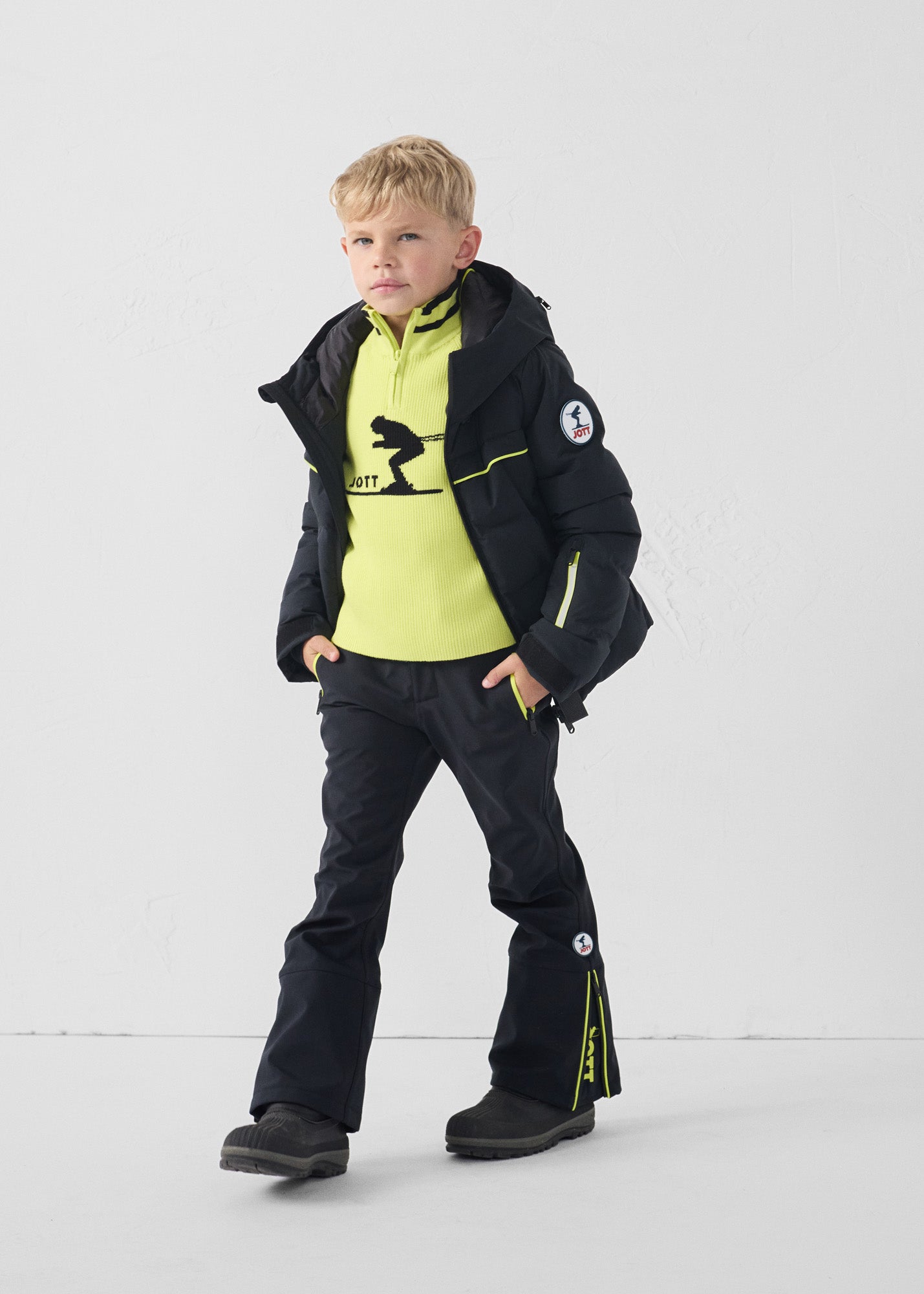 Veste de ski enfant Grand froid Noir Cembros