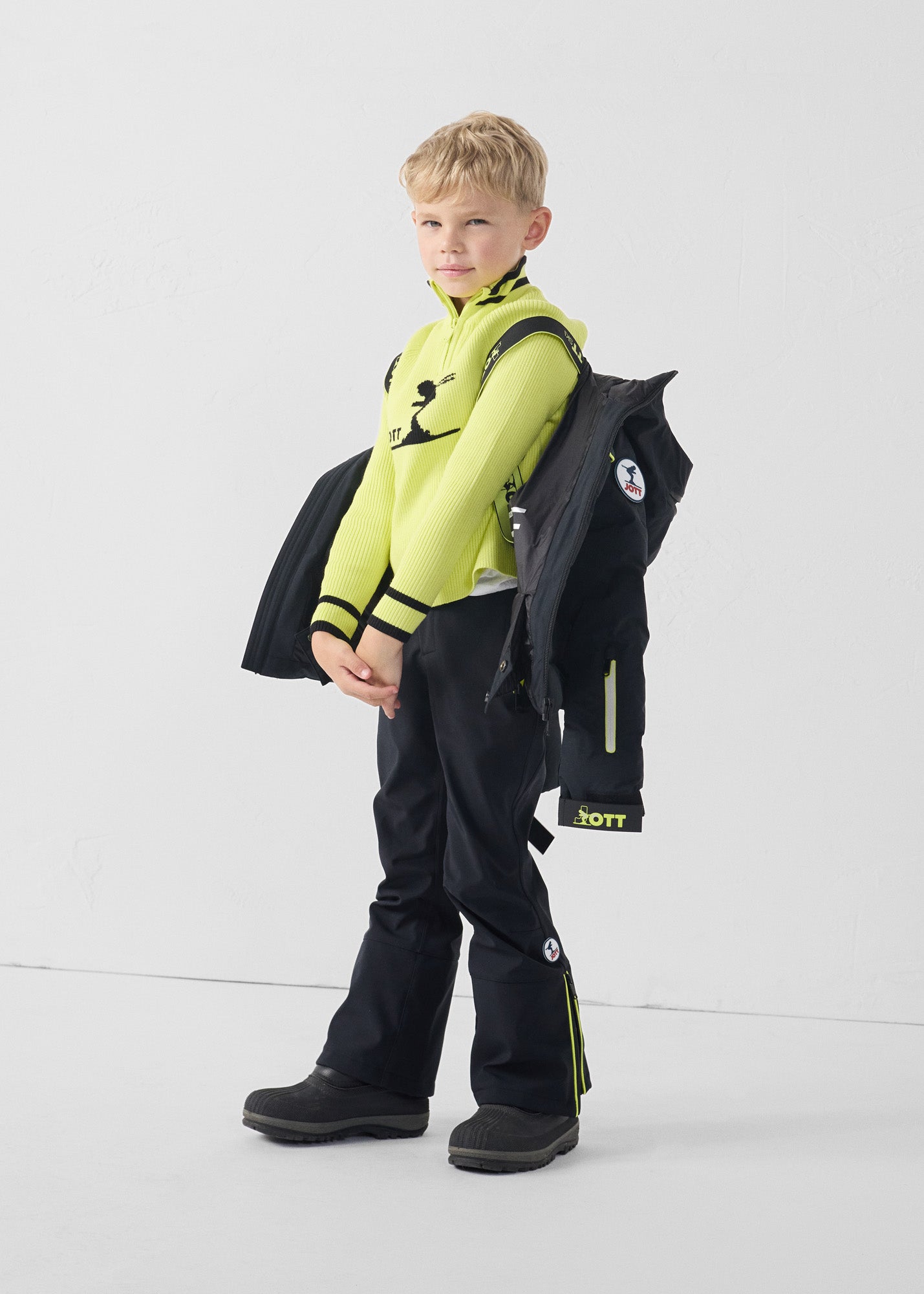 Veste de ski enfant Grand froid Noir Cembros