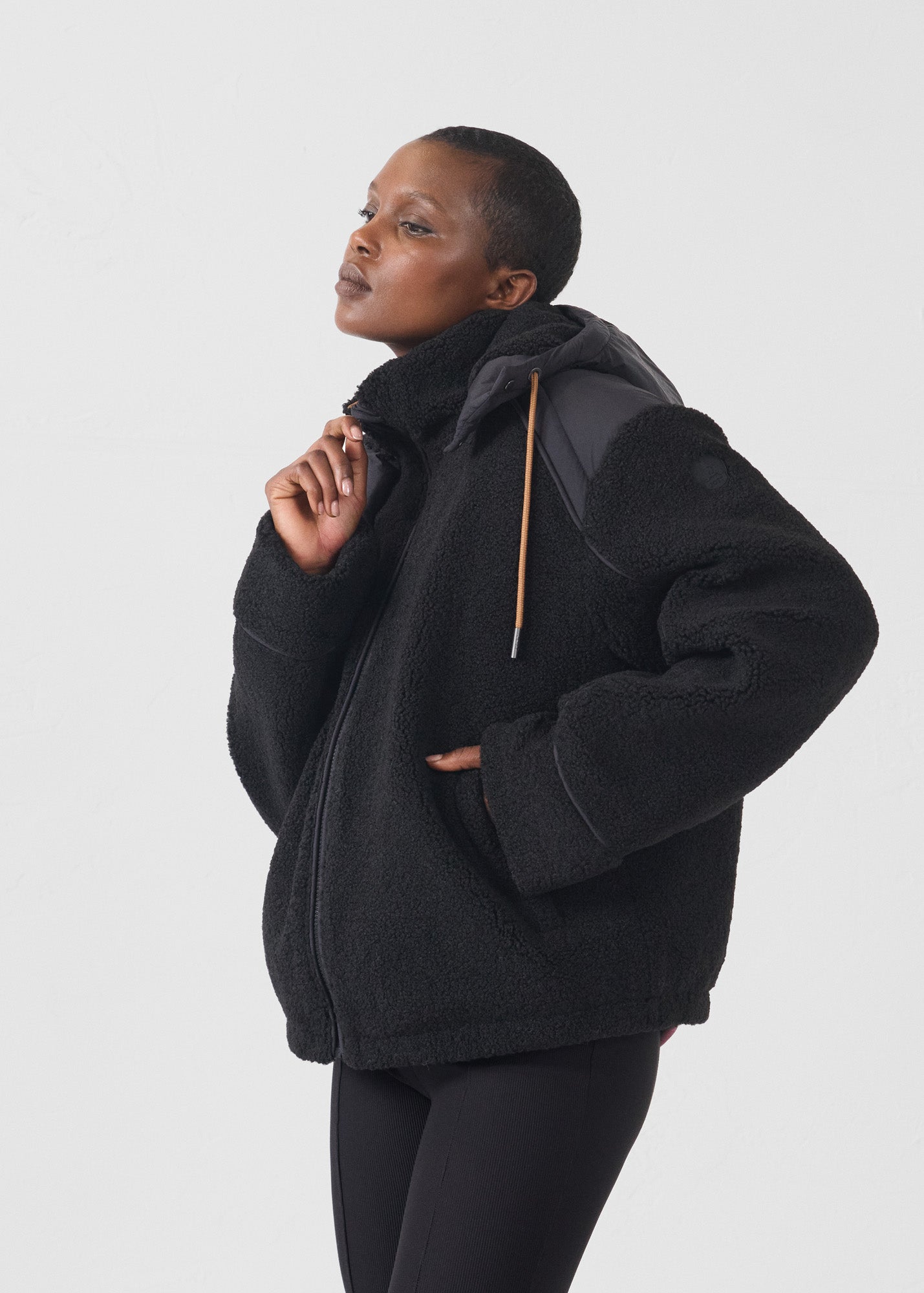 Doudoune sherpa Noir Ivana