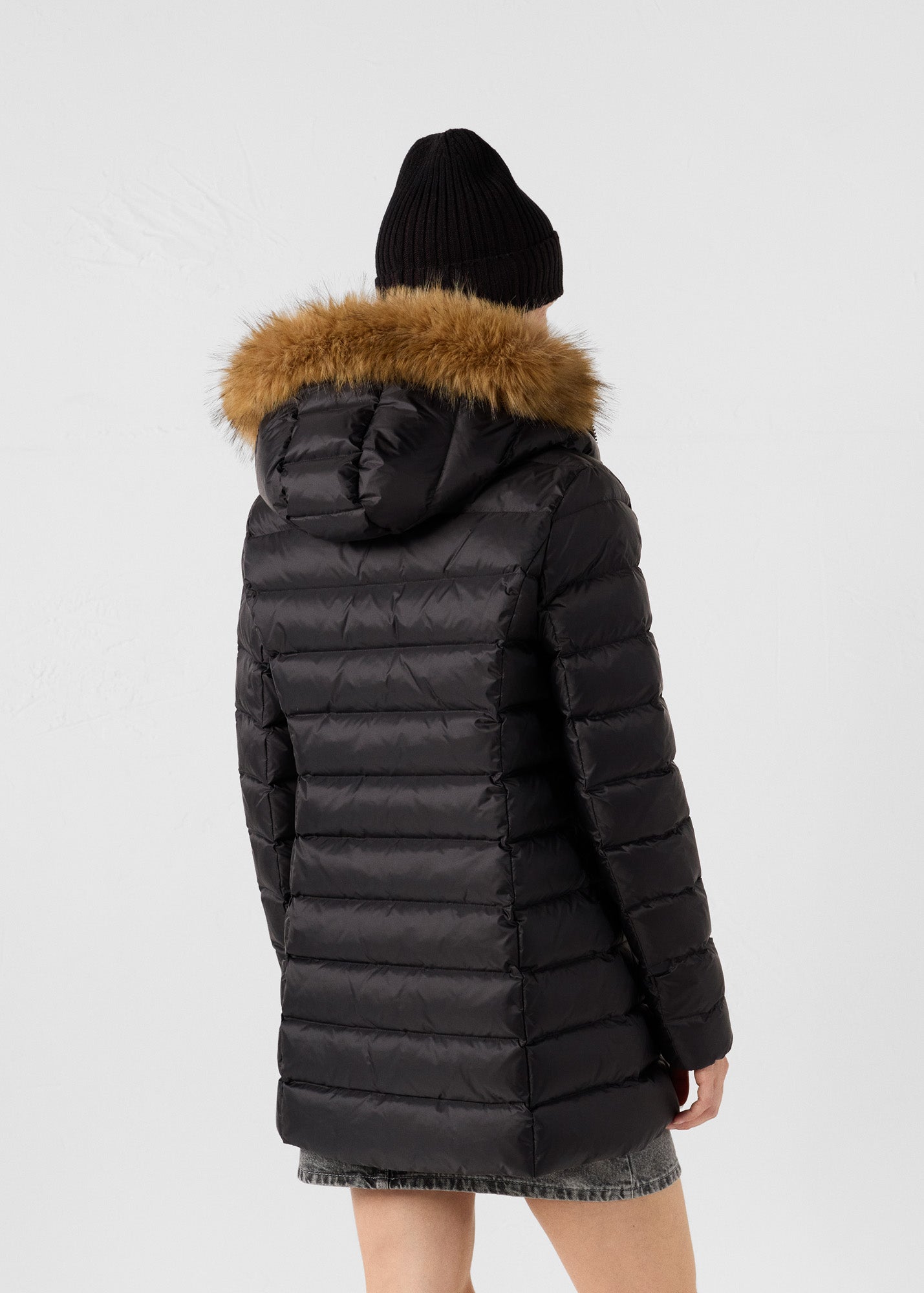 Doudoune mi-longue Grand Froid Noir Perle