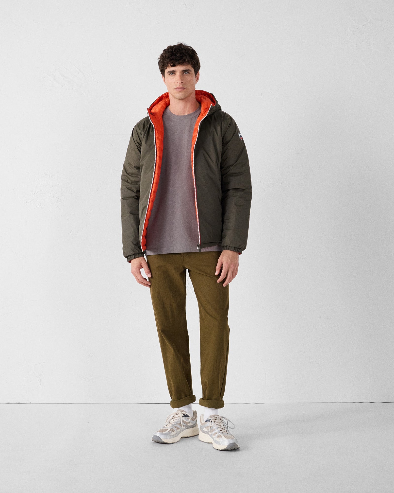 Doudoune réversible Army/rouge feu Brummen