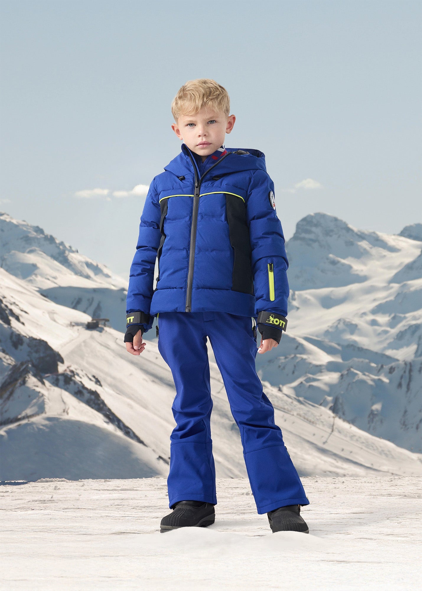 Veste de ski enfant Grand froid Bleu cobalt Cembros