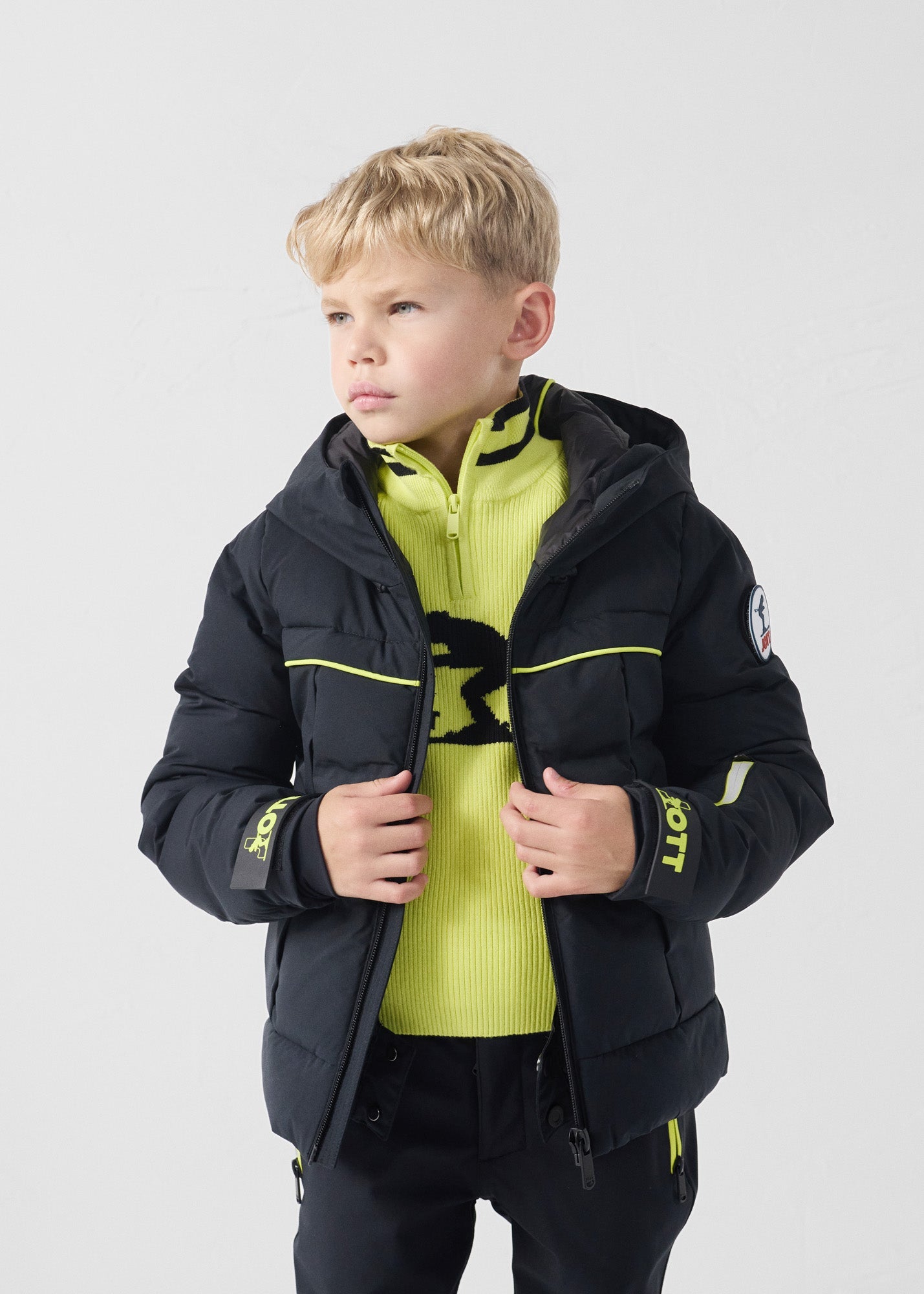 Veste de ski enfant Grand froid Noir Cembros
