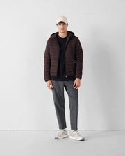 Doudoune légère stretch à capuche Café noir Frantz