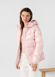 Doudoune Grand Froid esprit puffer Rose pétale Prague laquée