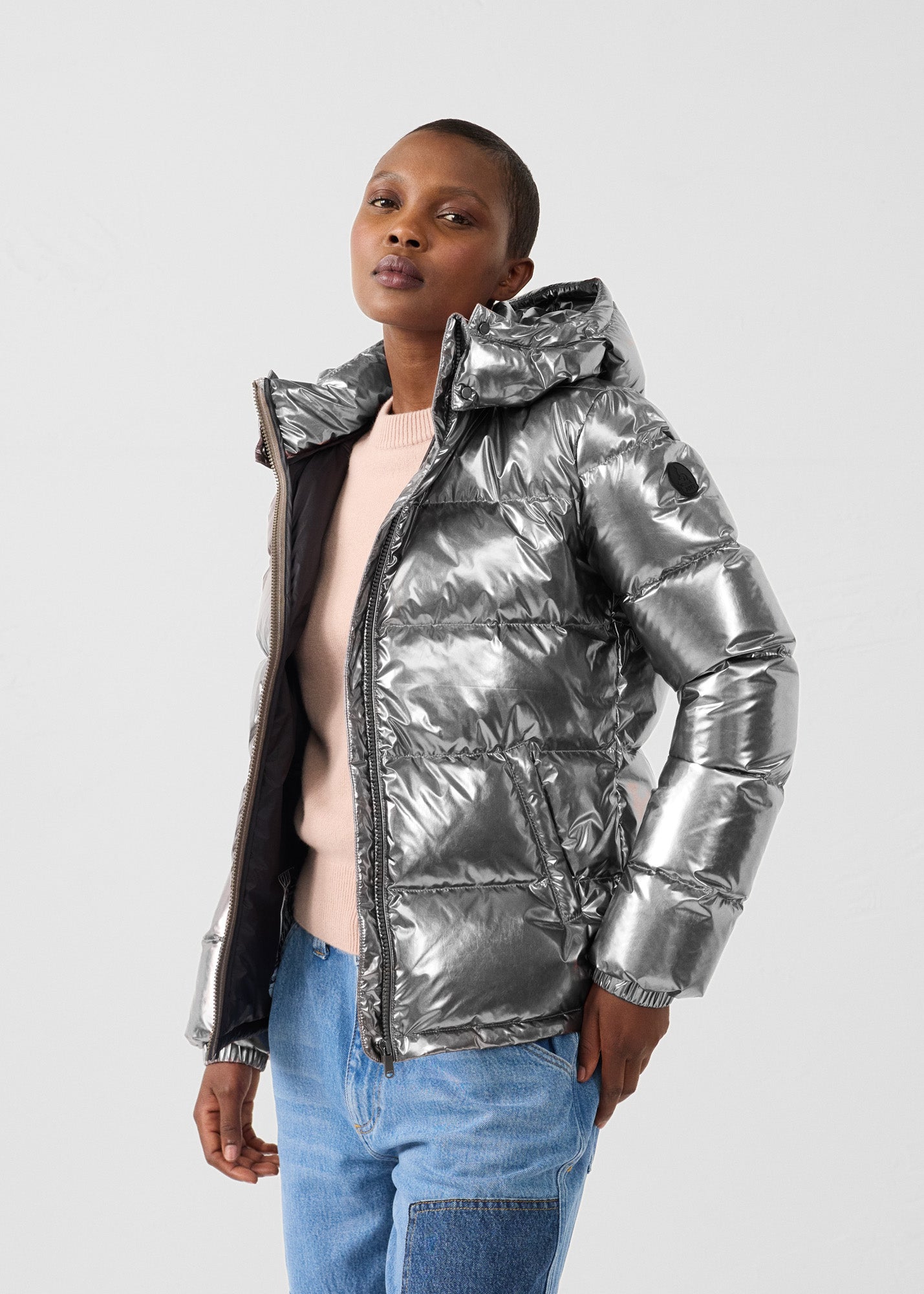 Doudoune Grand Froid esprit puffer Antique silver Prague métallique