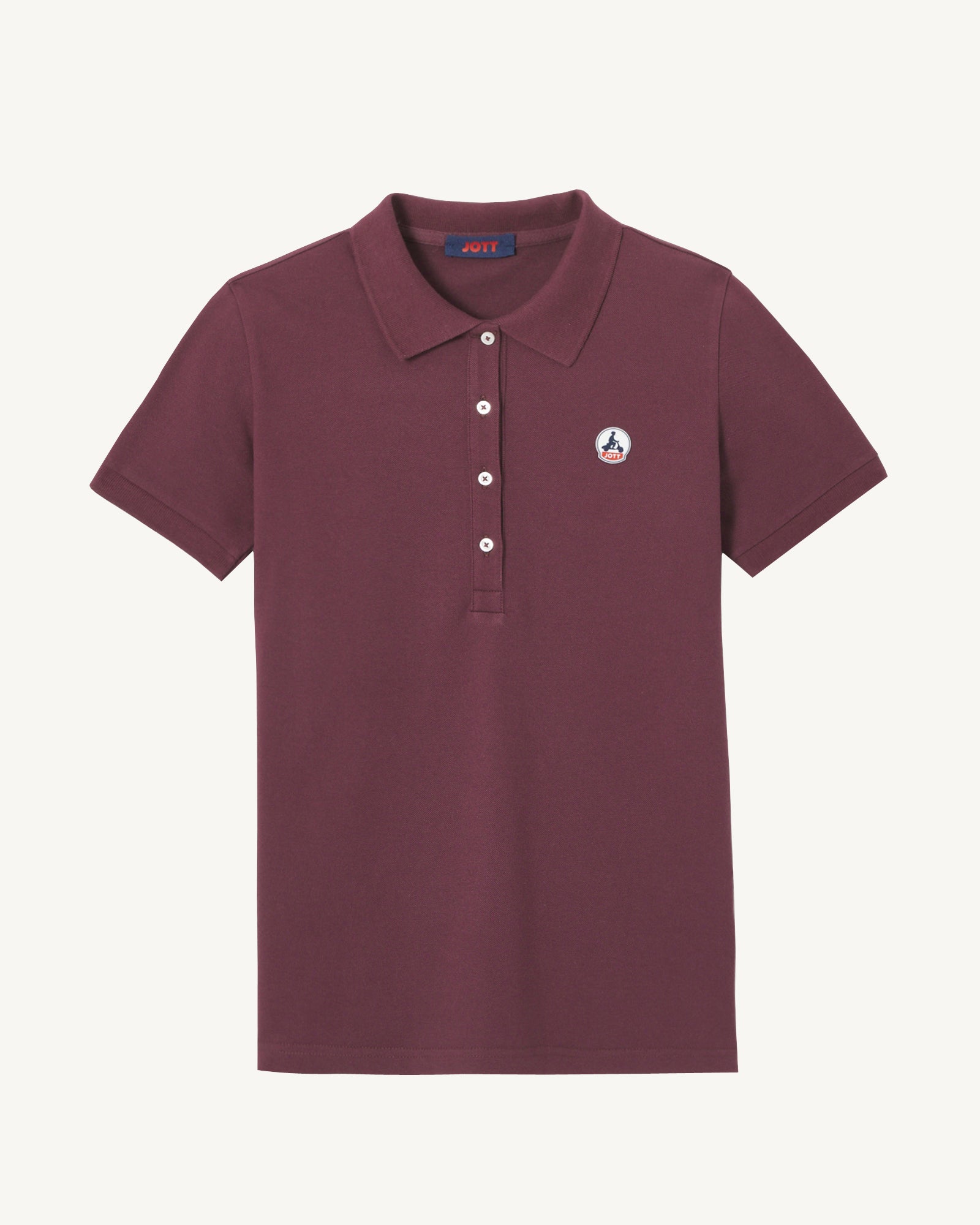 Polo en coton biologique Aubergine Franca