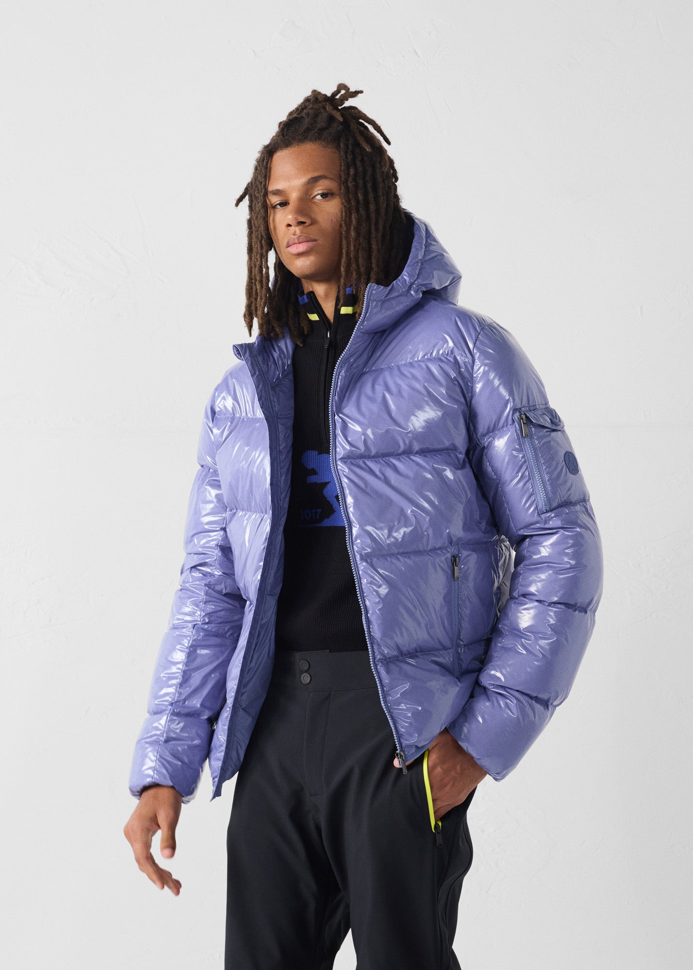 Doudoune à capuche Grand Froid Raisin ombre Java laquée