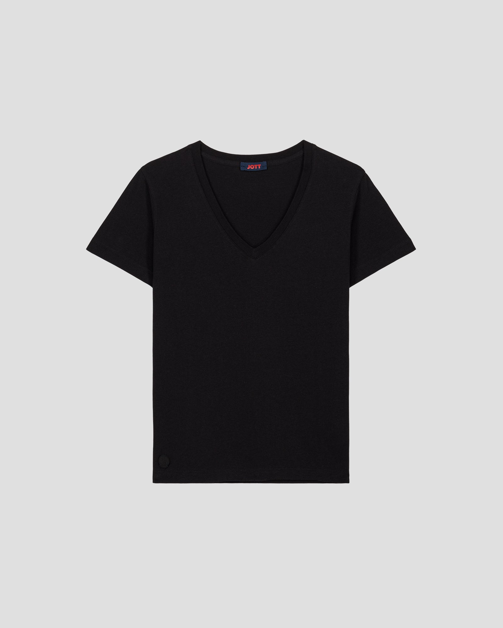 T-Shirt col V Noir Sofy