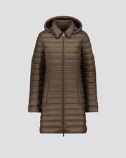 Doudoune longue à capuche Taupe Vero 2.0