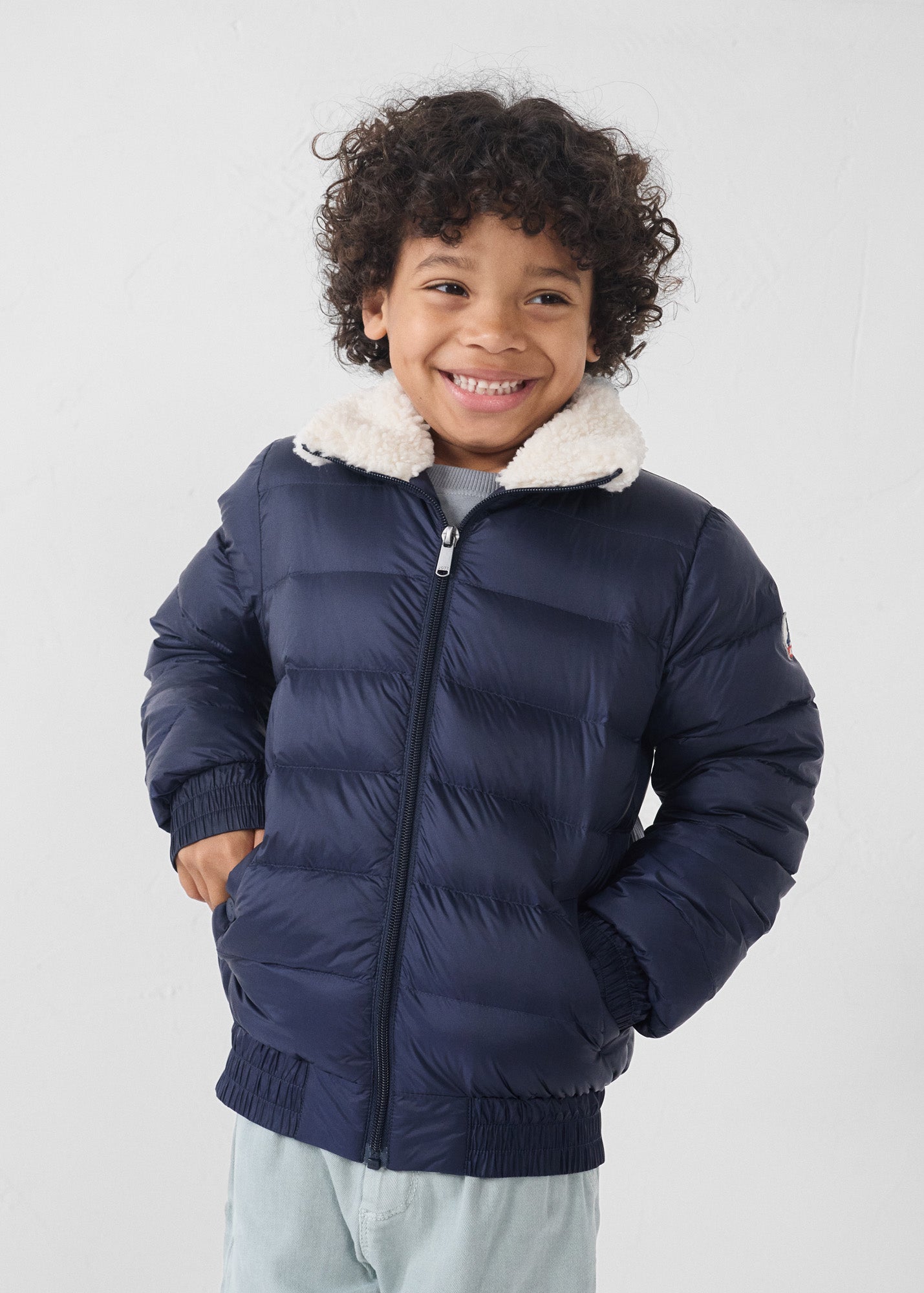 Doudoune enfant aviateur Marine Bass