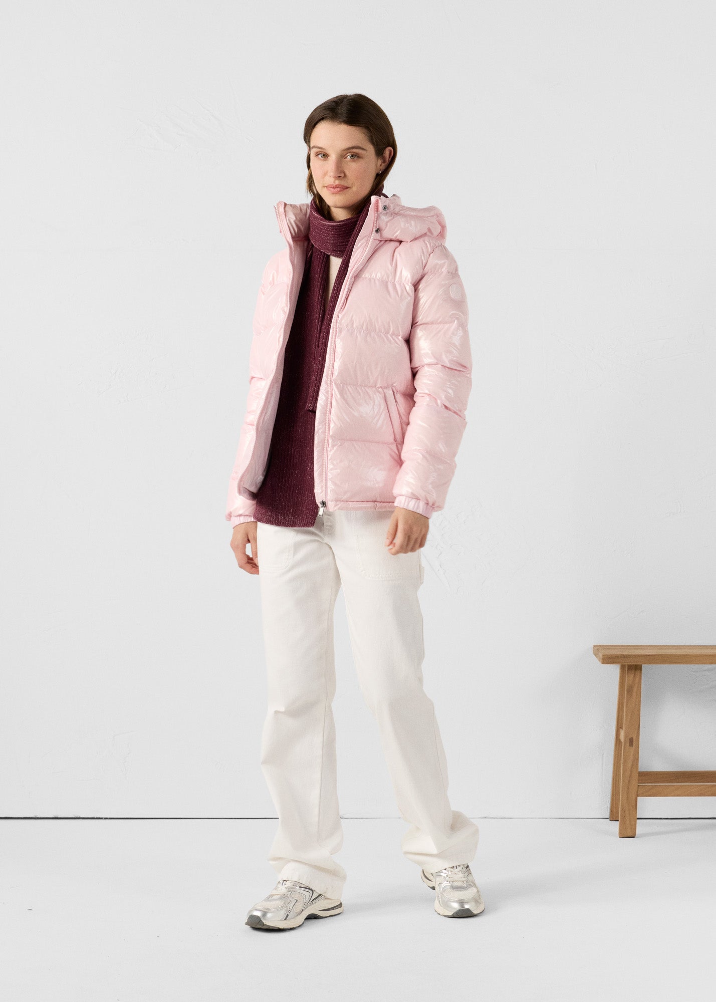 Doudoune Grand Froid esprit puffer Rose pétale Prague laquée