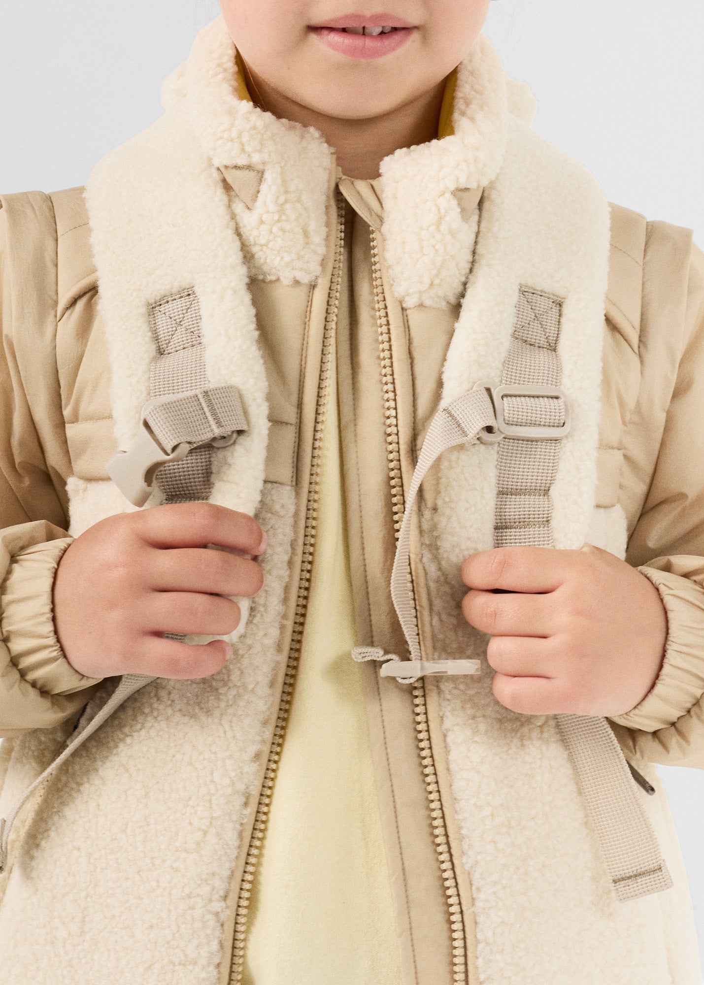 Sac à dos + trousse sherpa Naturel Pupil sherpa