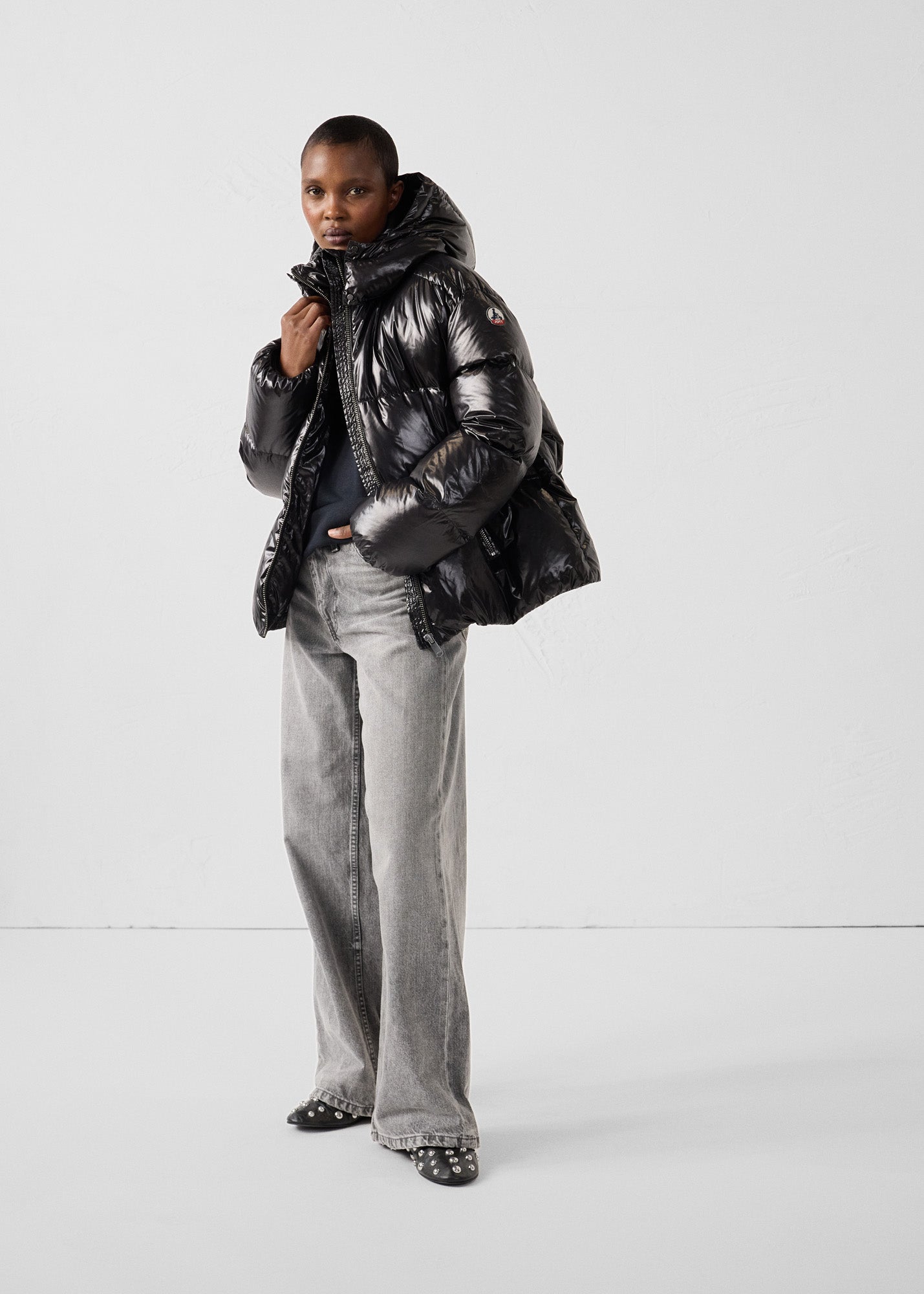 Doudoune Grand Froid puffer Noir Quinn shiny