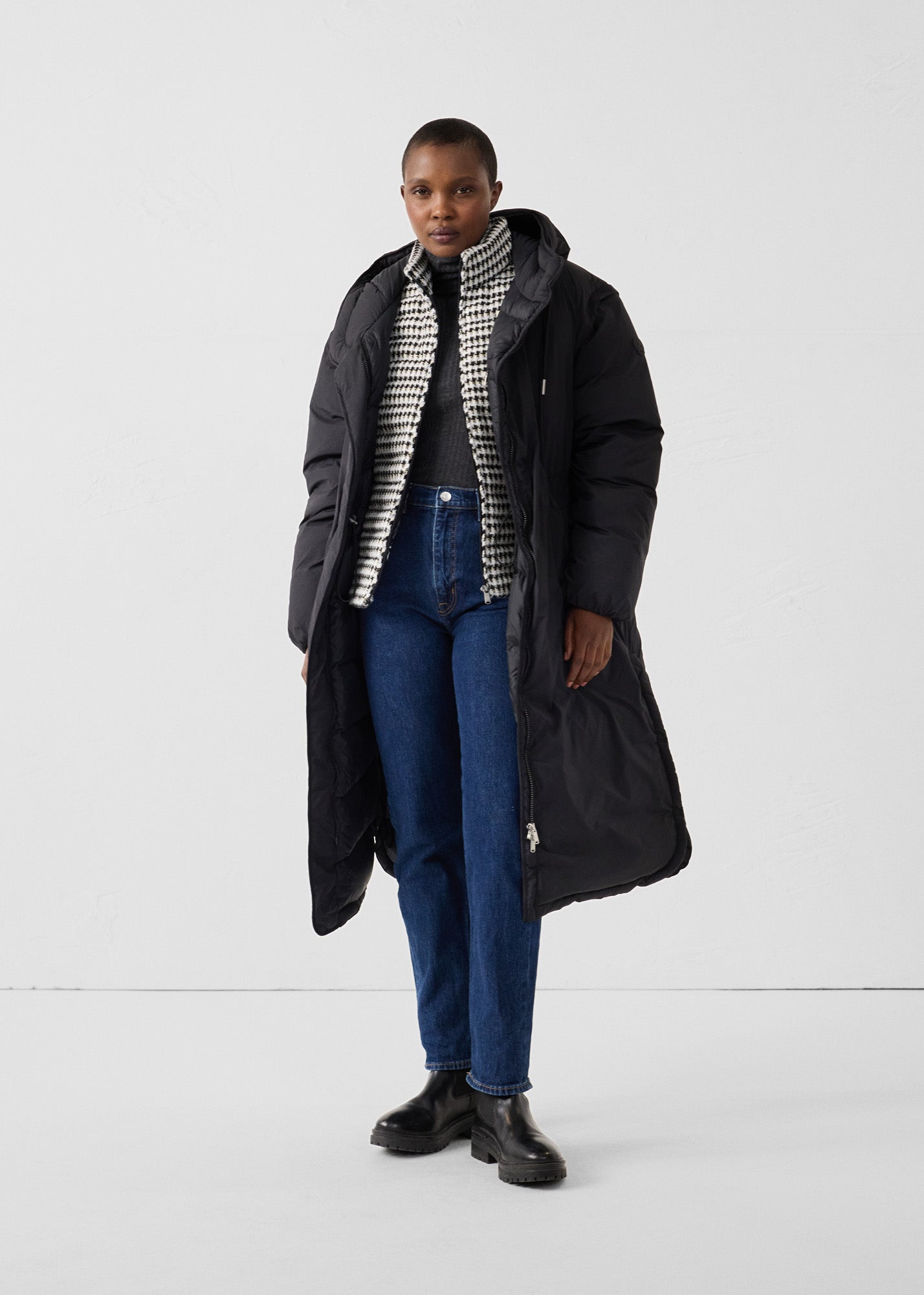 Doudoune sans manches Naturel/noir Salla multico