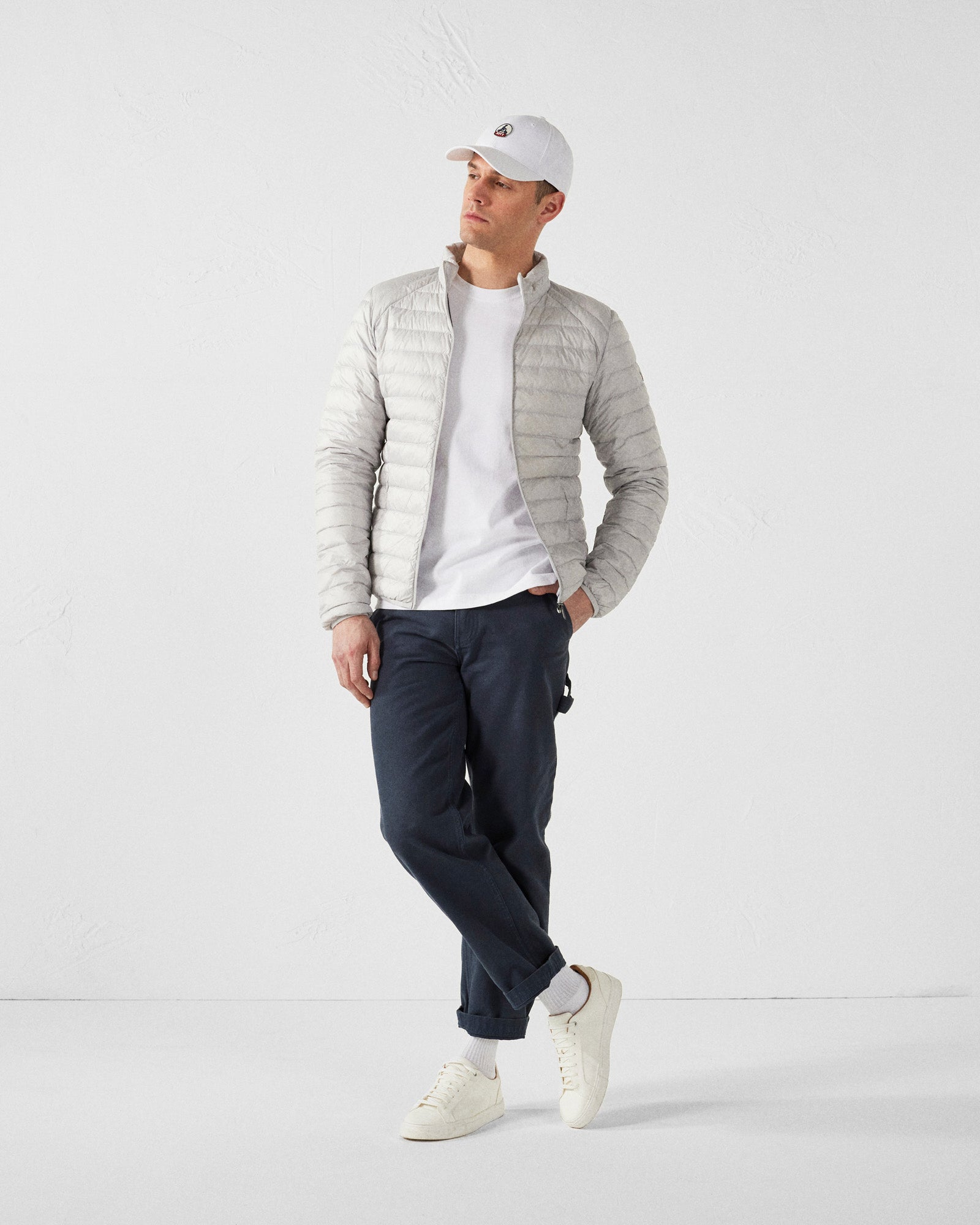 Doudoune légère Gris glace Mat
