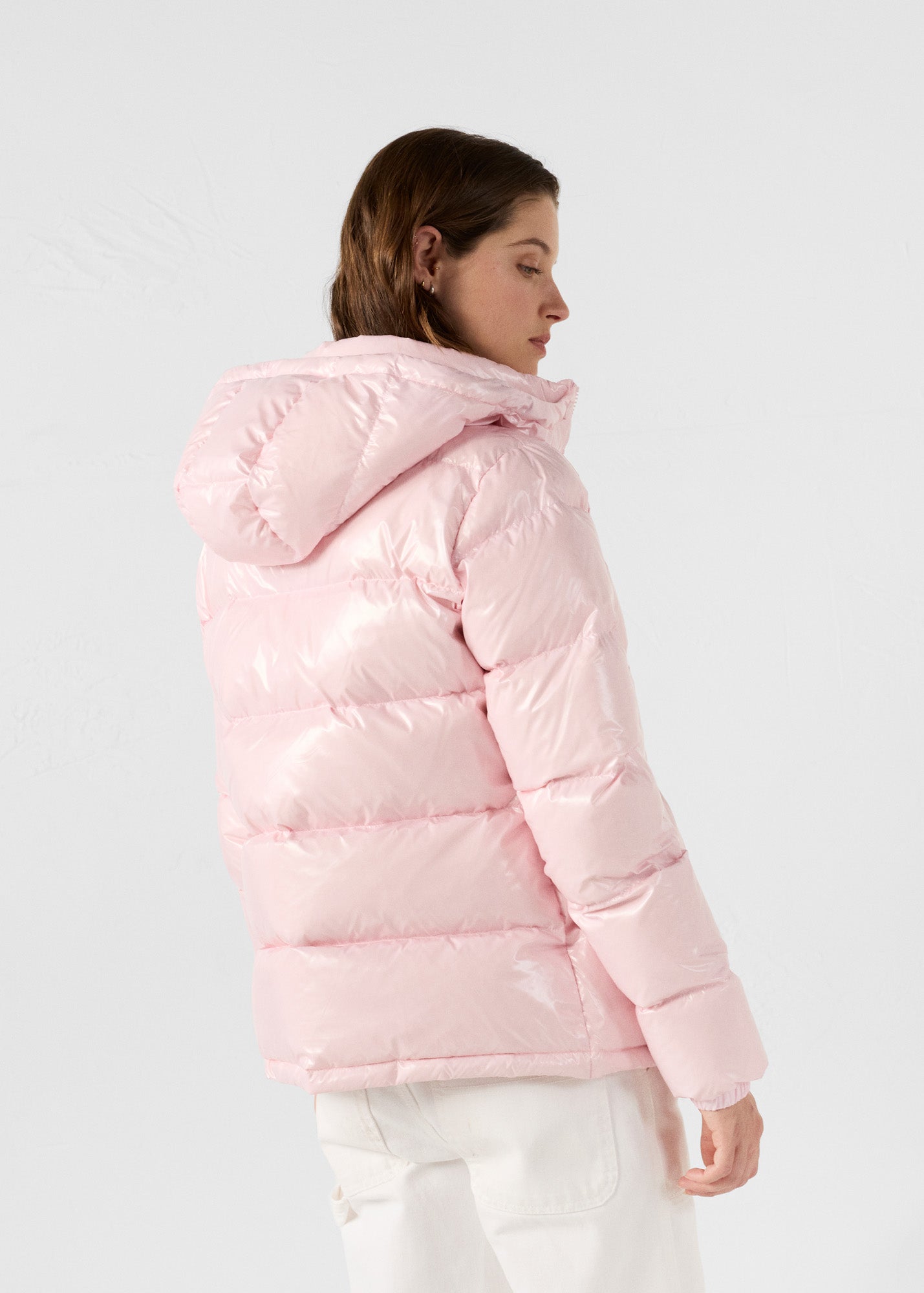 Doudoune Grand Froid esprit puffer Rose pétale Prague laquée
