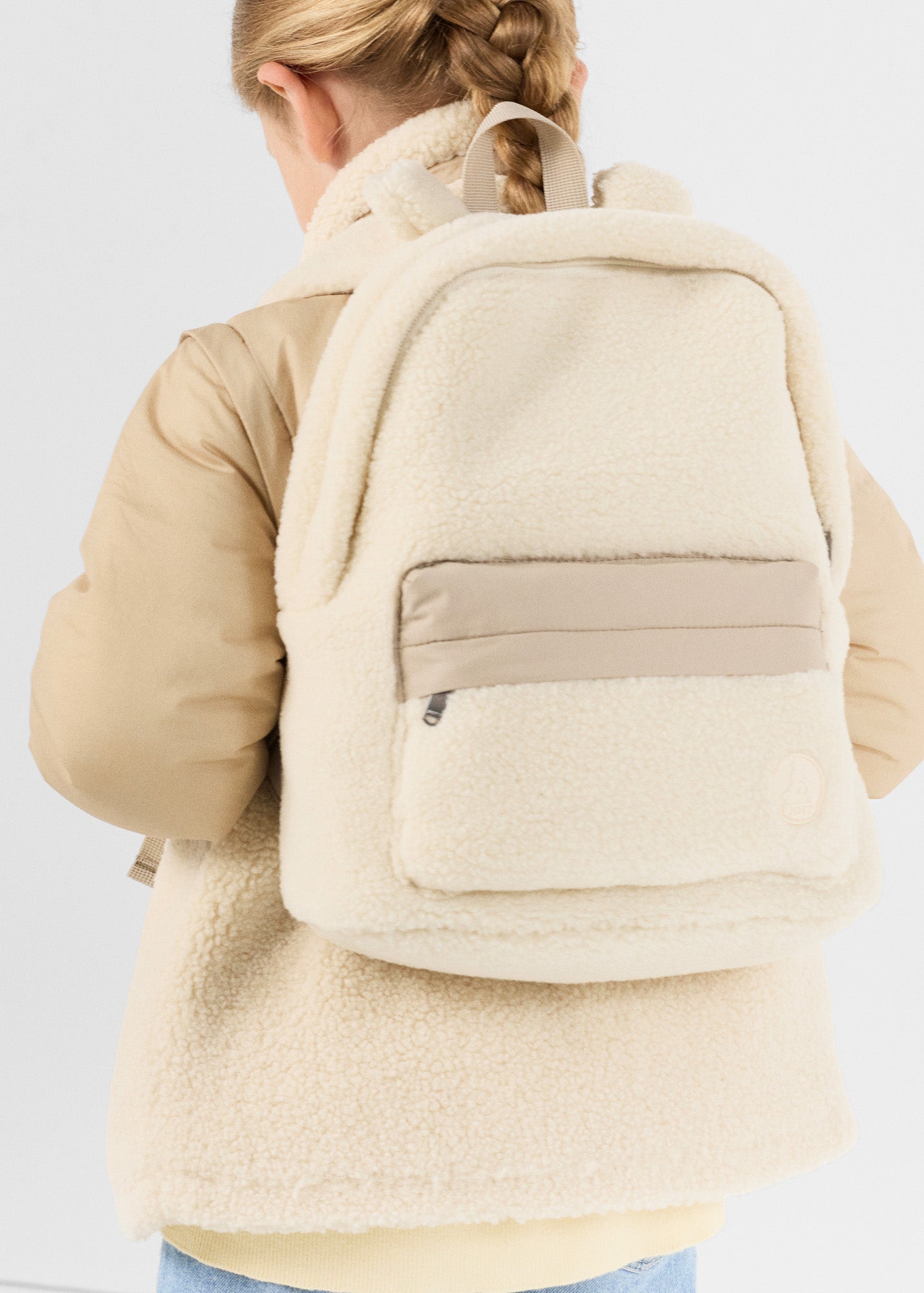 Sac à dos + trousse sherpa Naturel Pupil sherpa
