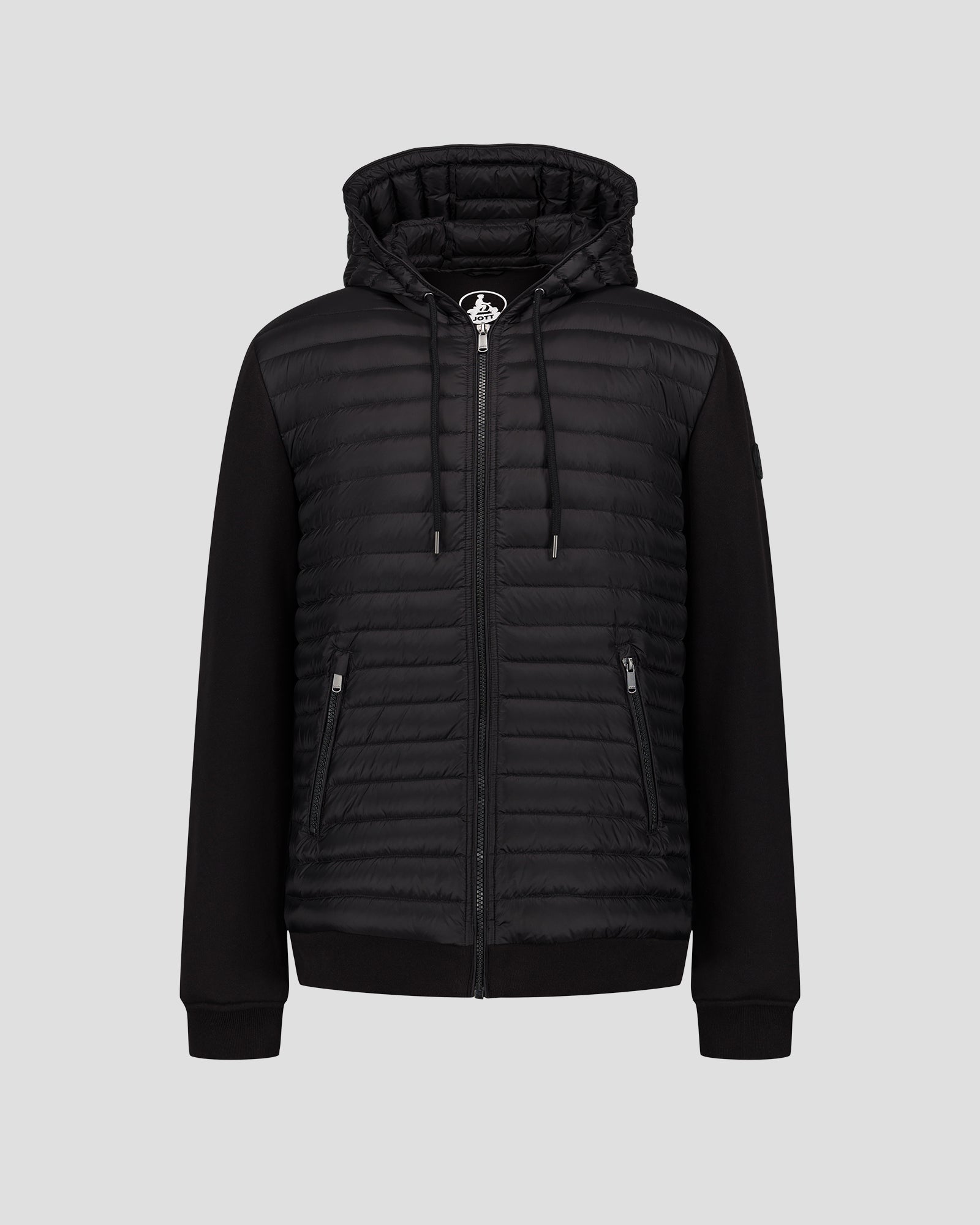 Veste bi-matière à capuche Noir Gummy 2.0