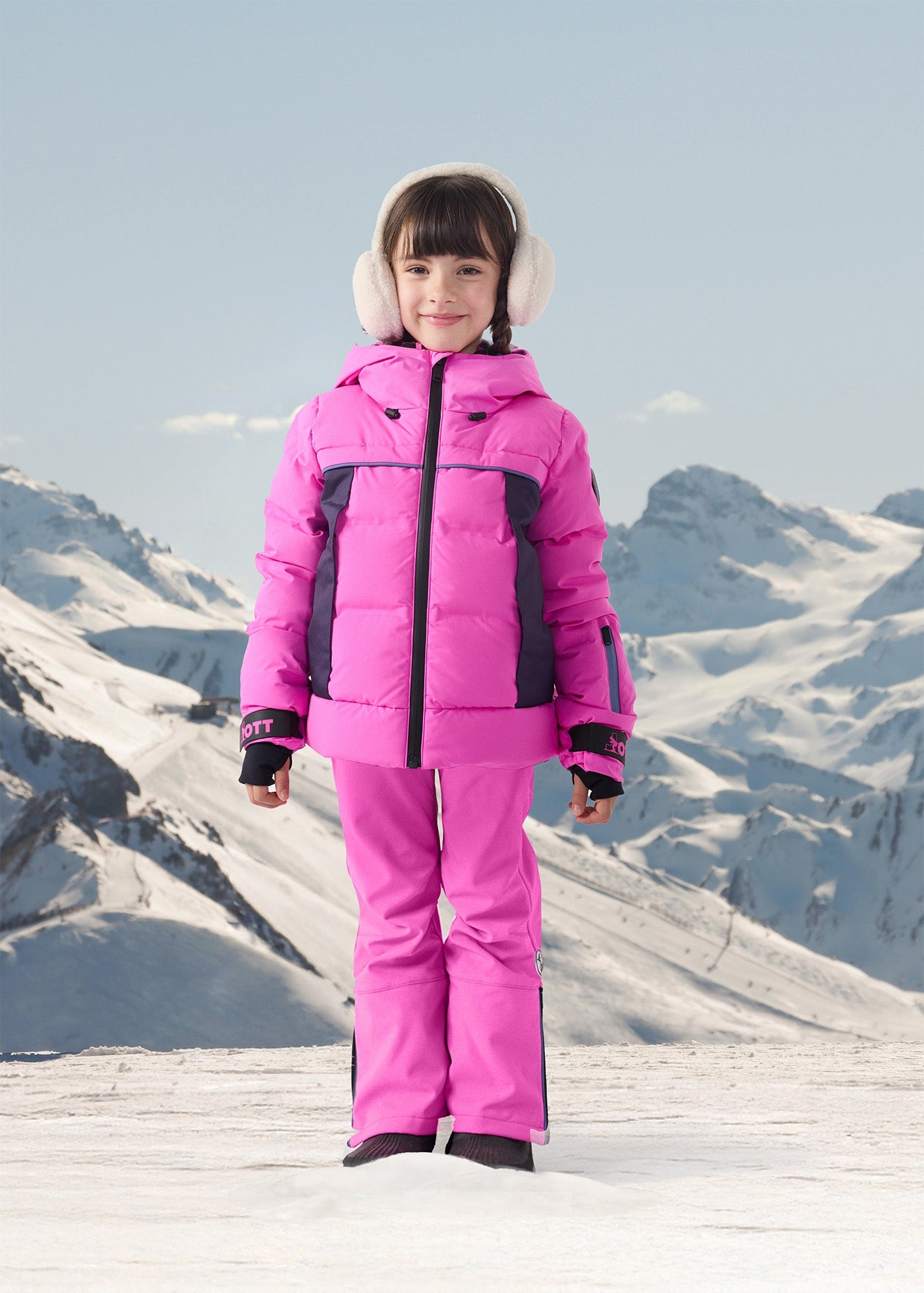 Veste de ski enfant Grand froid Rose électrique Cembros