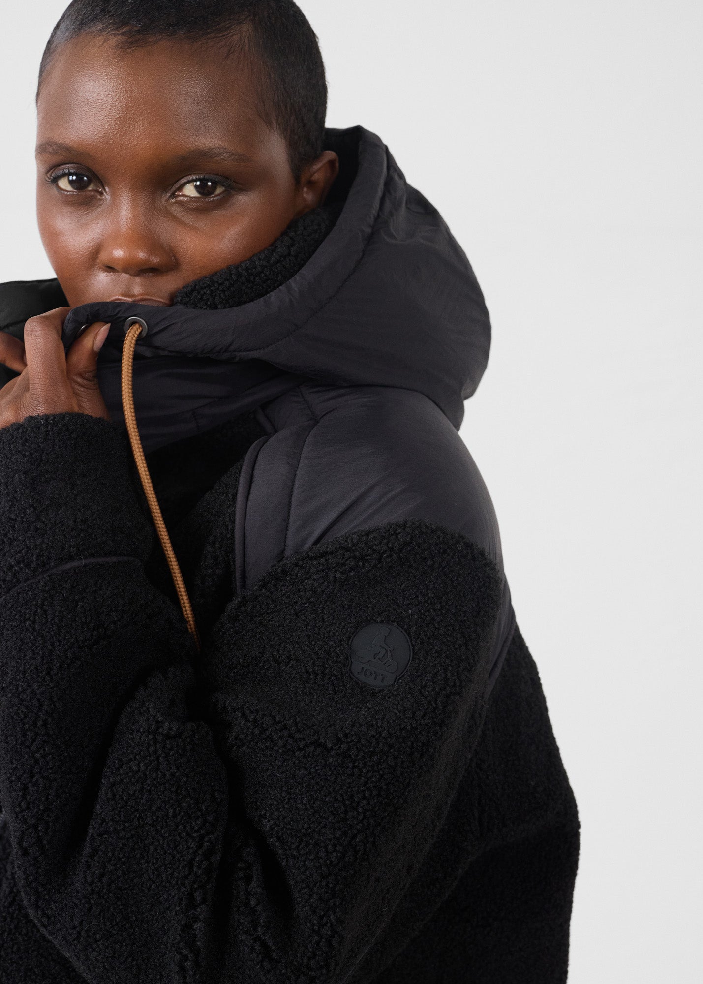Doudoune sherpa Noir Ivana