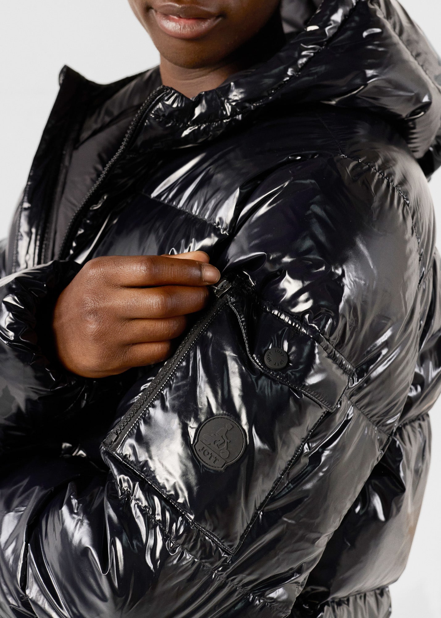 Doudoune à capuche Grand Froid Noir Java laquée