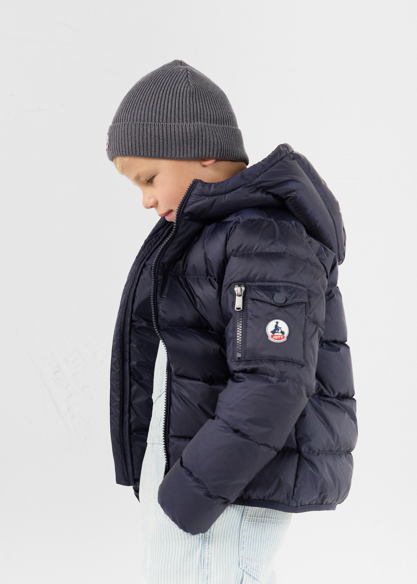 Doudoune enfant à capuche Grand Froid Marine Kazan