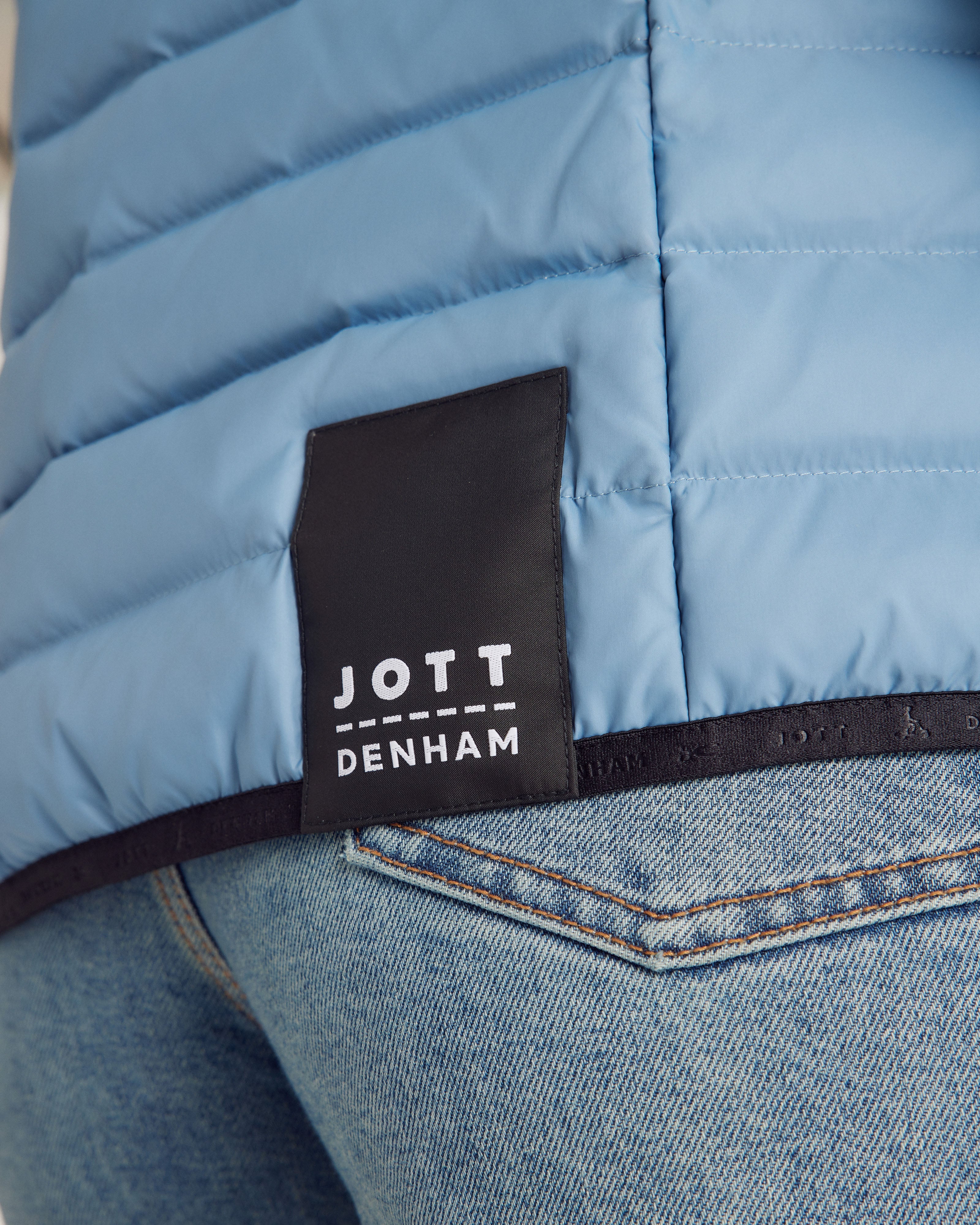 Doudoune légère avec détails en denim Bleu délavé Flight WNW JOTT x DENHAM
