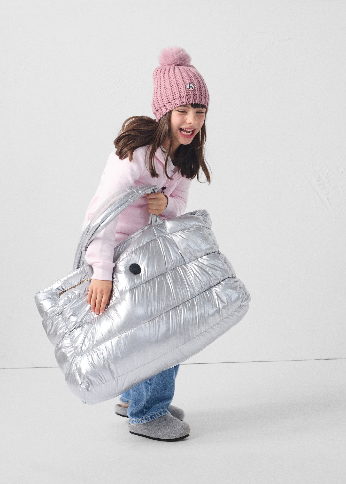 Veste enfant zippée à capuche Rose pétale Arie