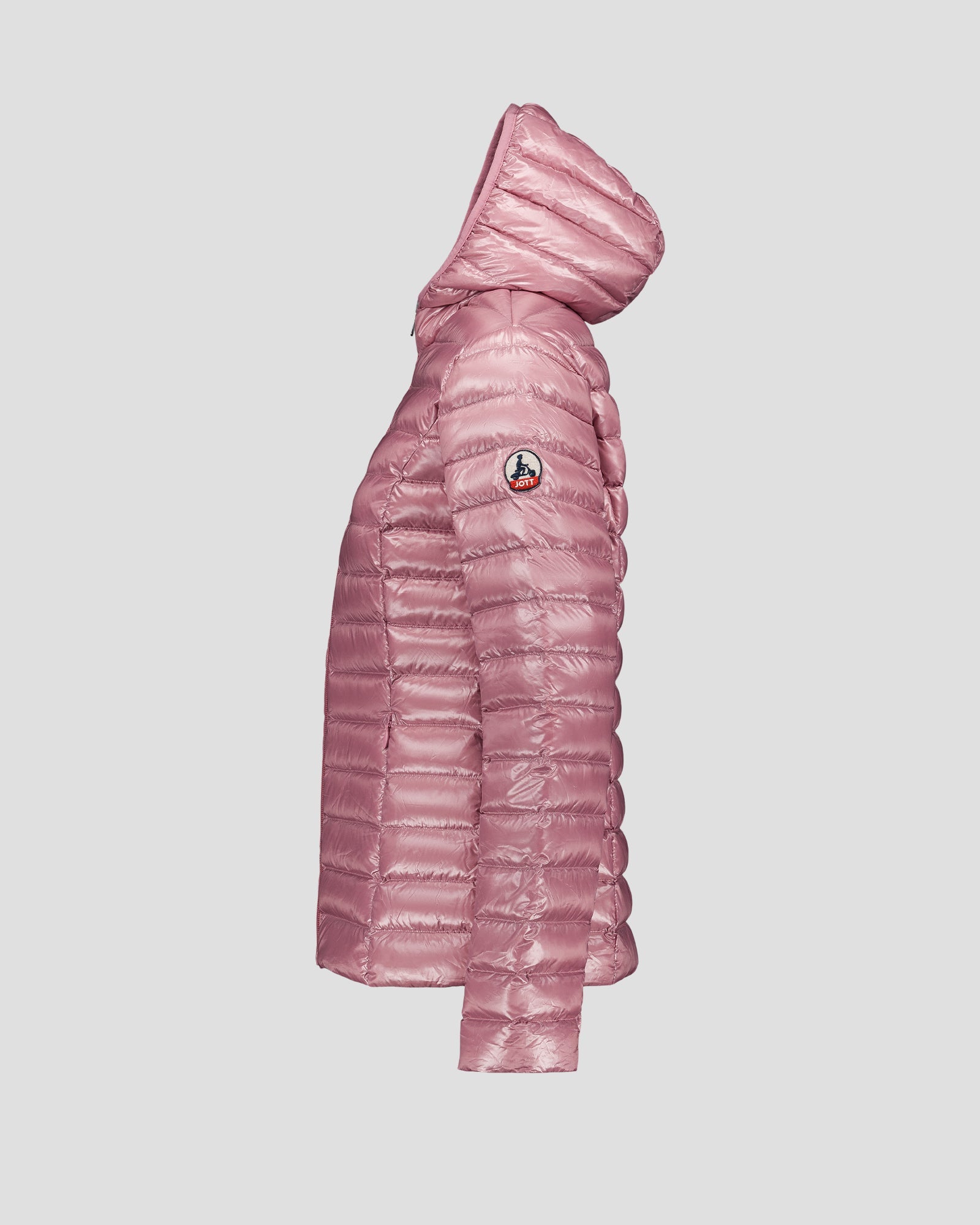 Doudoune légère à capuche Rose antique Cloe shiny