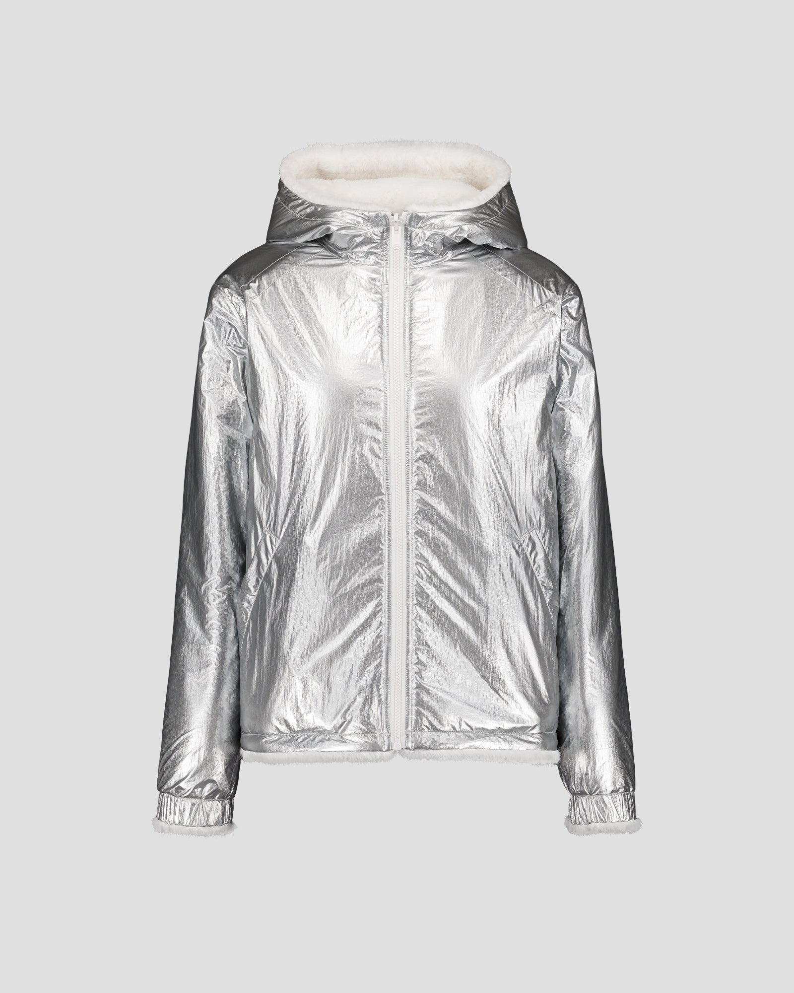 Doudoune fausse fourrure Blanc Zora