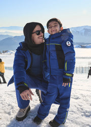 Veste de ski enfant Grand froid Bleu cobalt Cembros