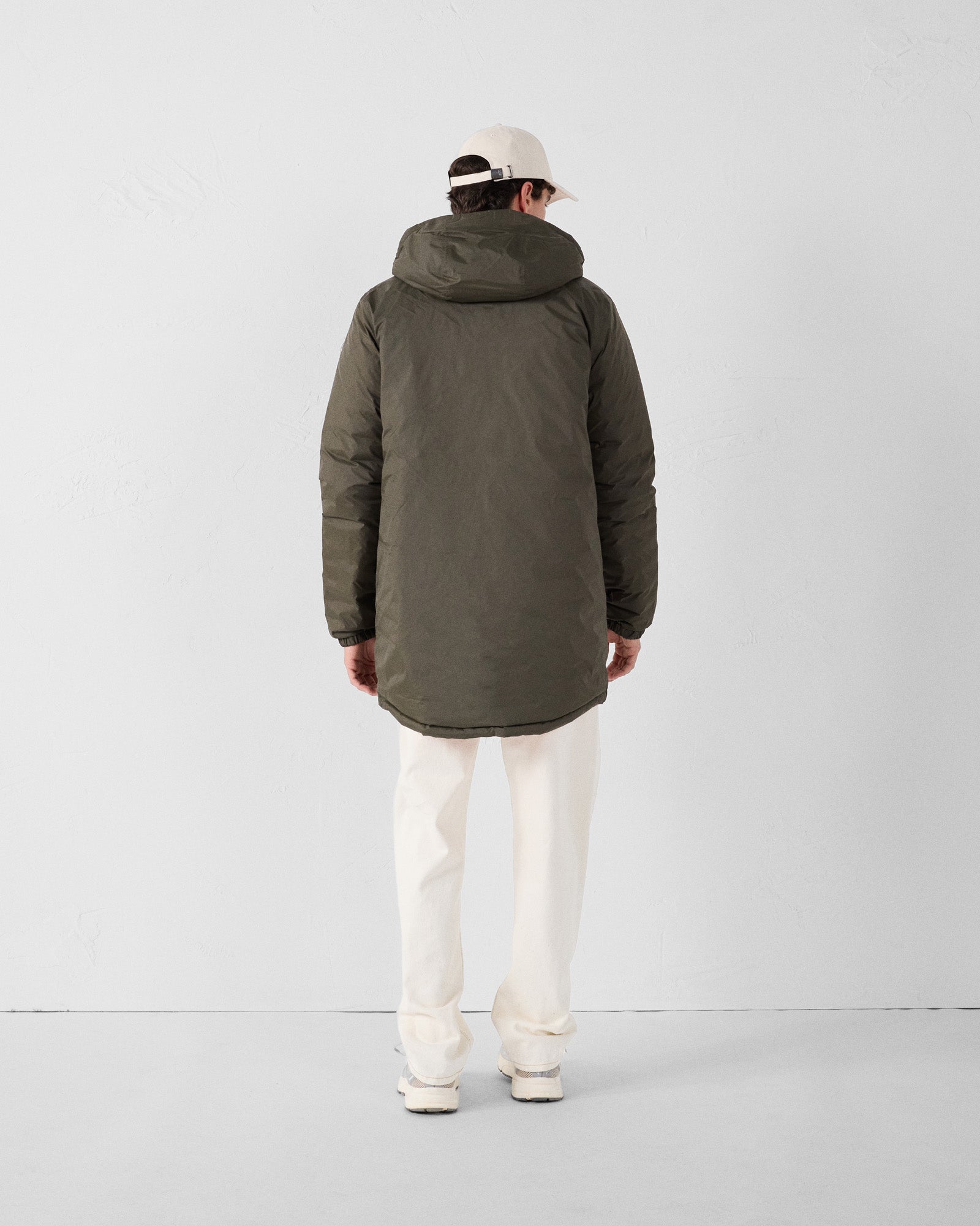 Doudoune longue réversible Army/rouge feu Assen