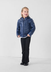 Doudoune légère à capuche enfant Marine Carla shiny