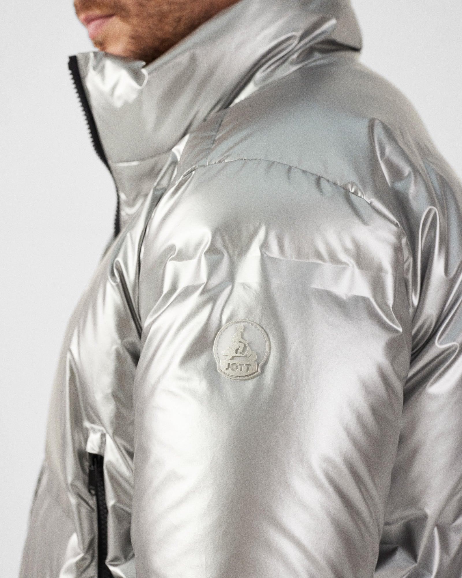 Doudoune métallique esprit 'Puffer' Argent Holly