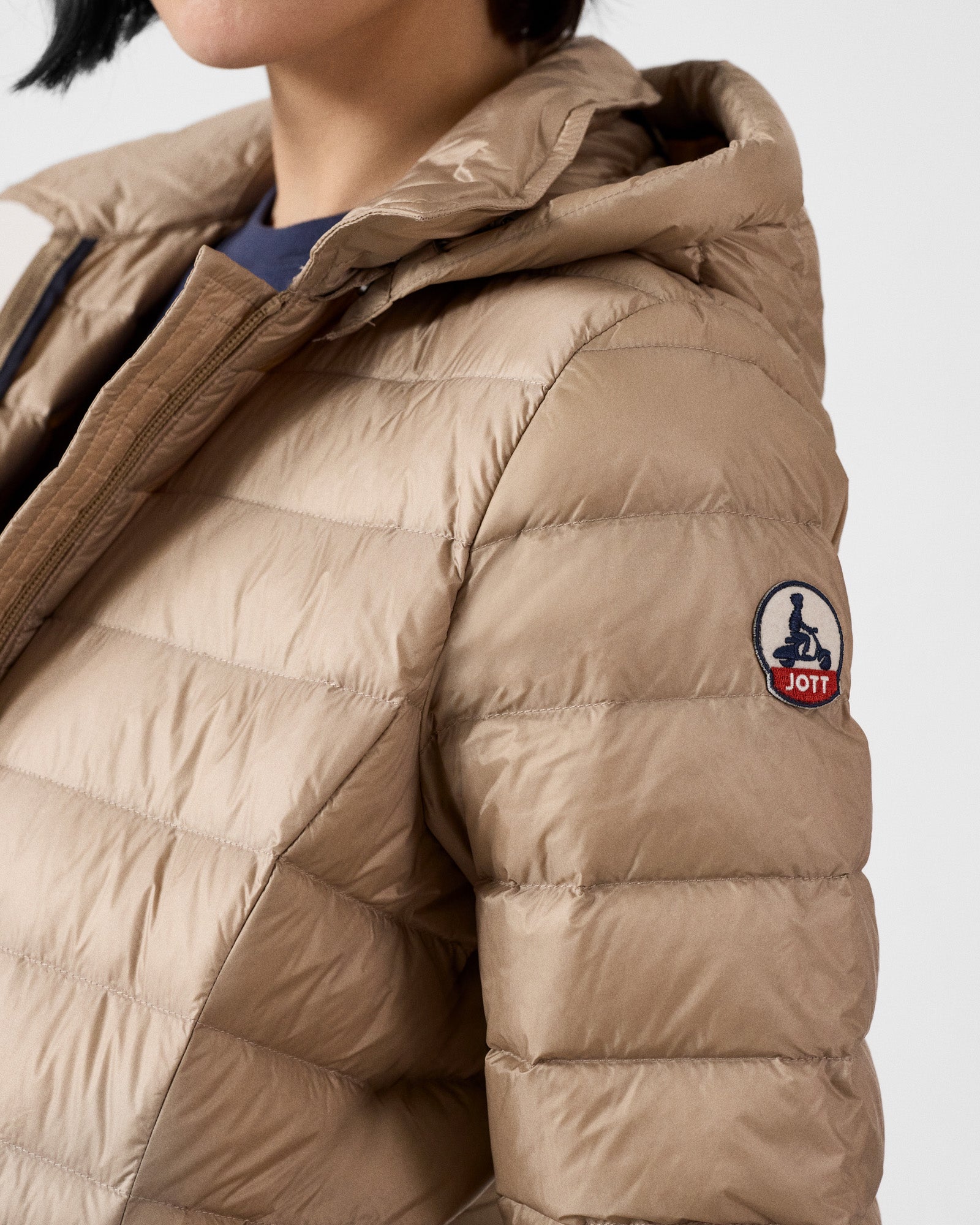 Doudoune longue à capuche Beige Vero 2.0