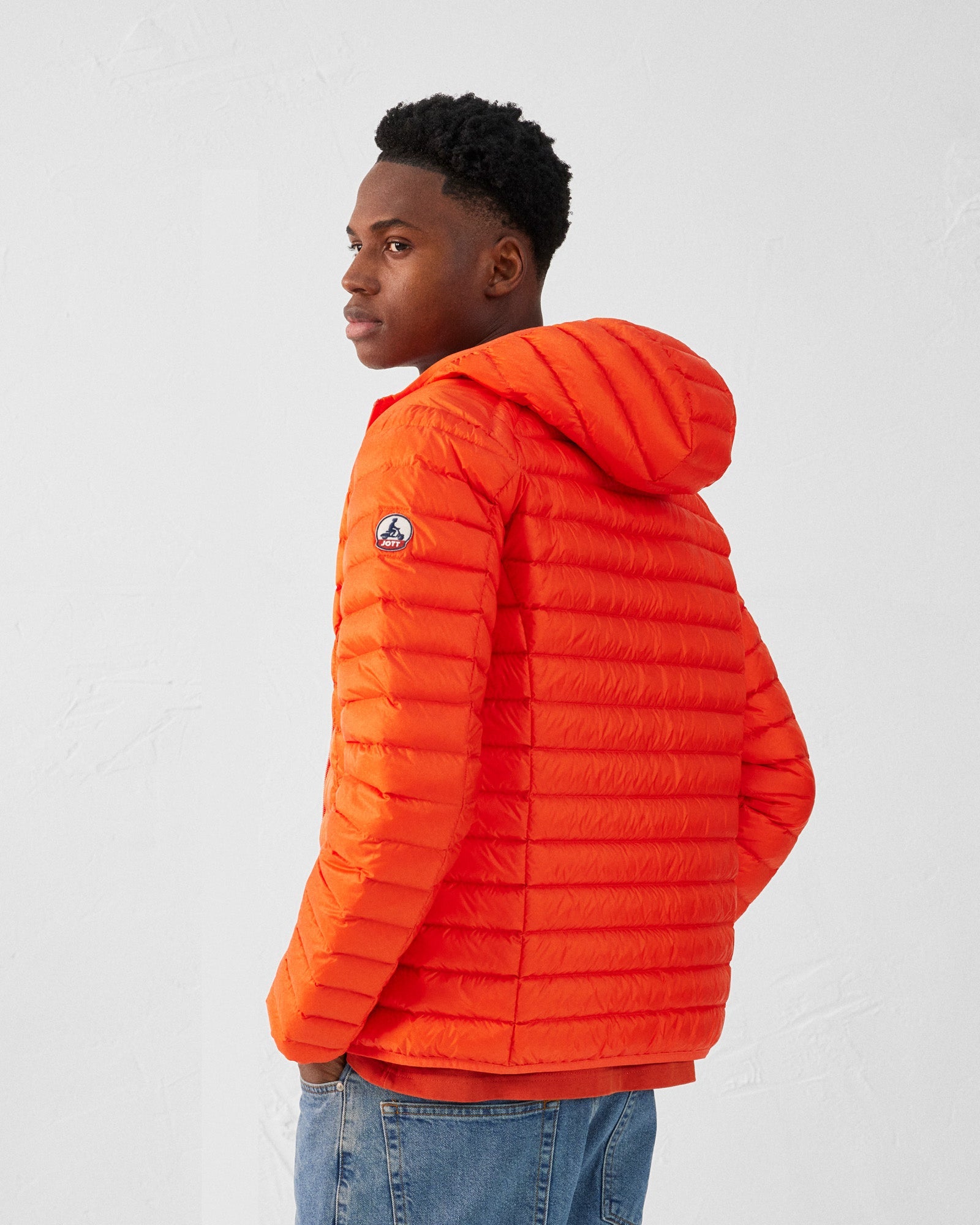 Doudoune légère à capuche Rouge feu Nico