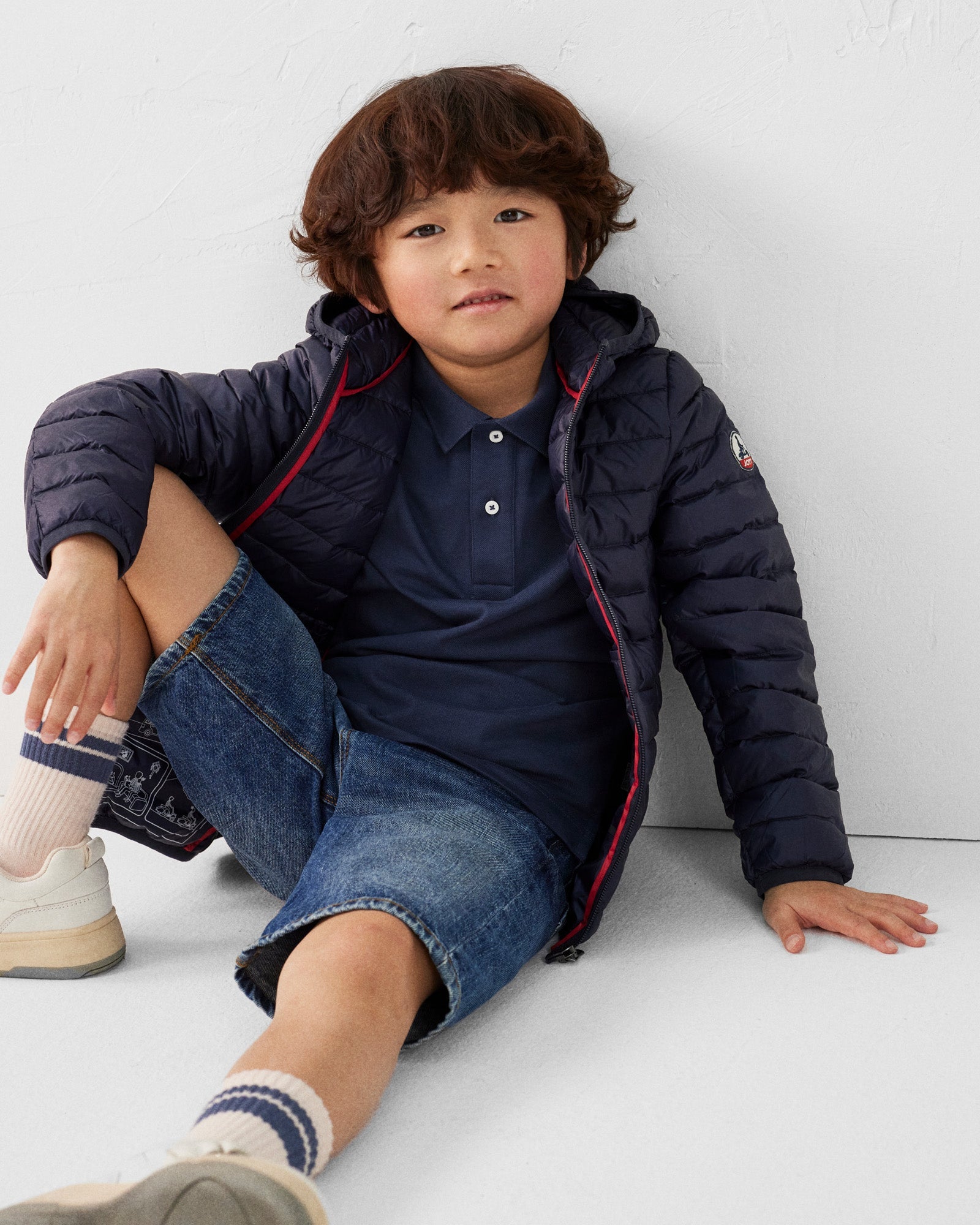 Doudoune légère à capuche enfant Marine Hugo