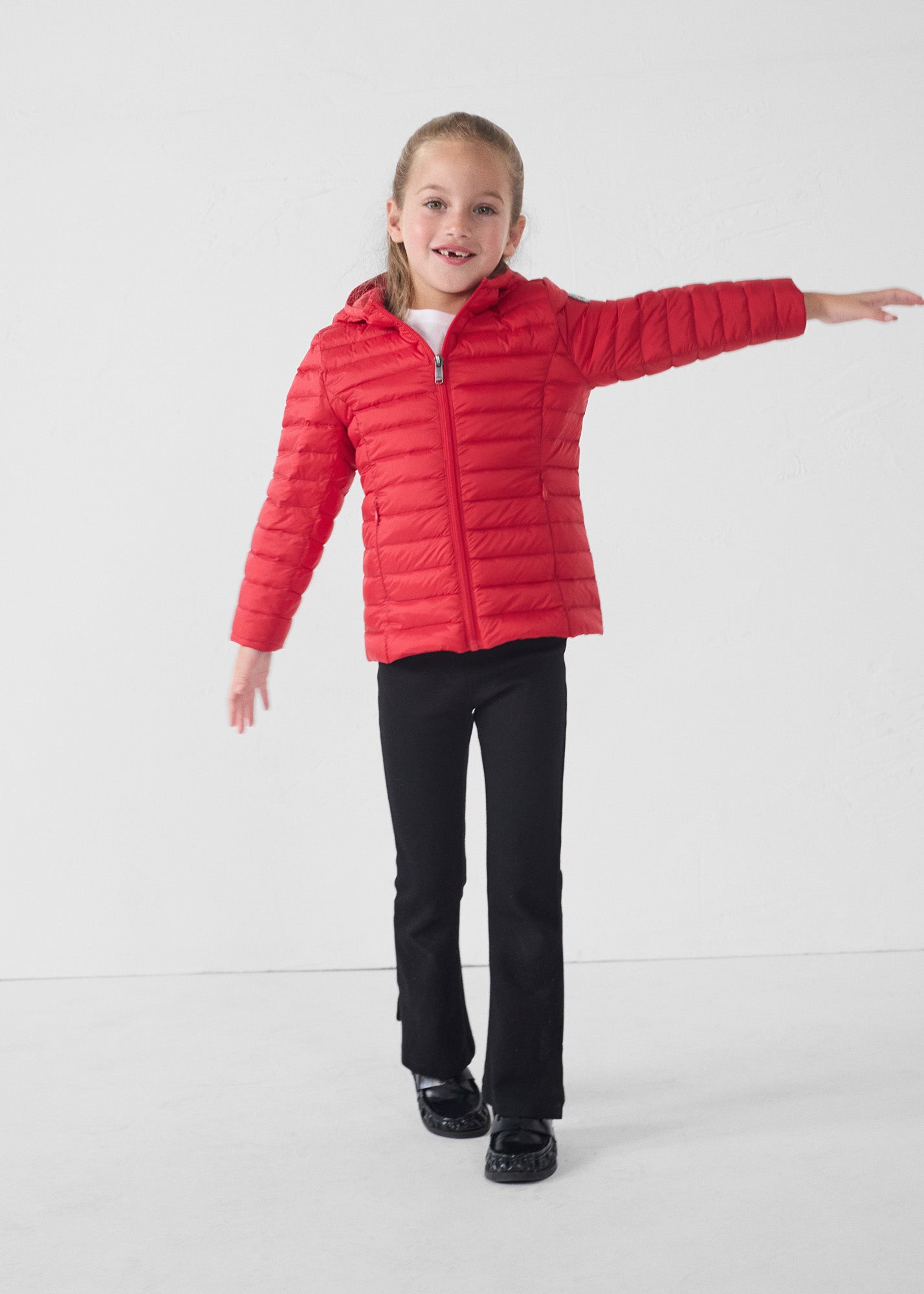 Doudoune légère à capuche enfant Rouge carmin Carla